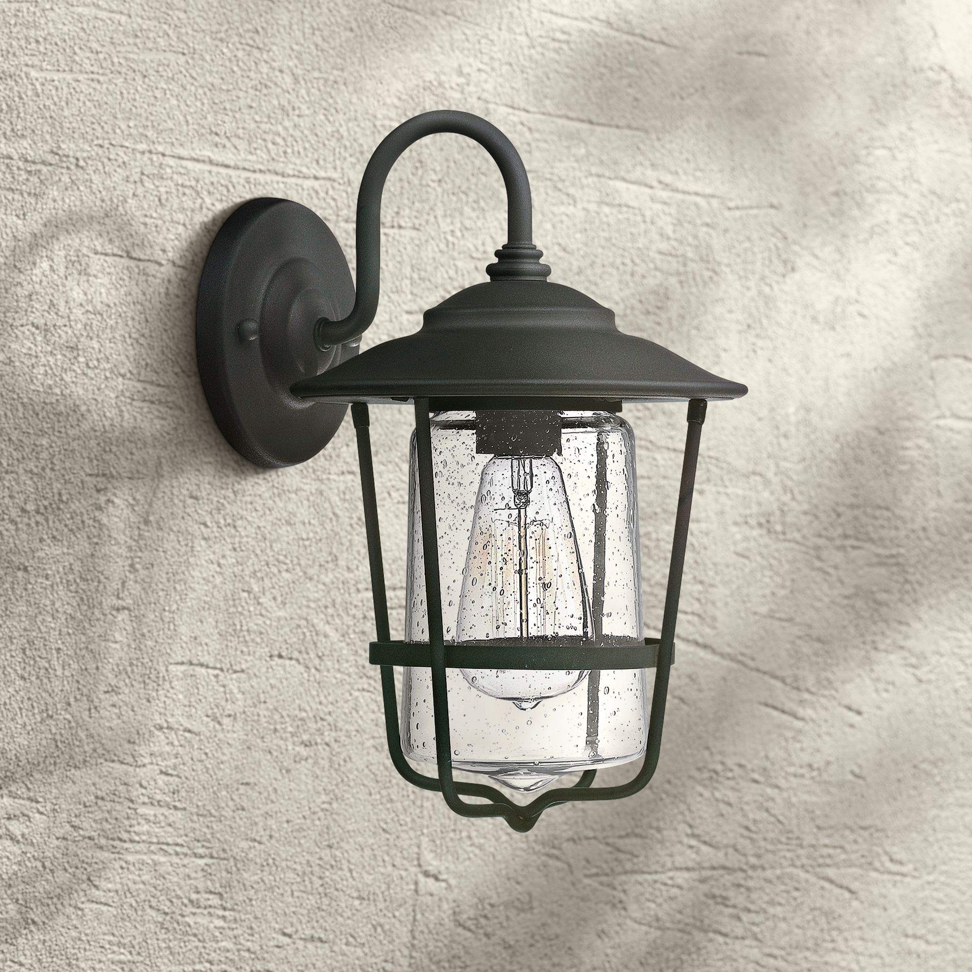 Capital Creekside 13 1/4" High Black Outdoor Wall Light