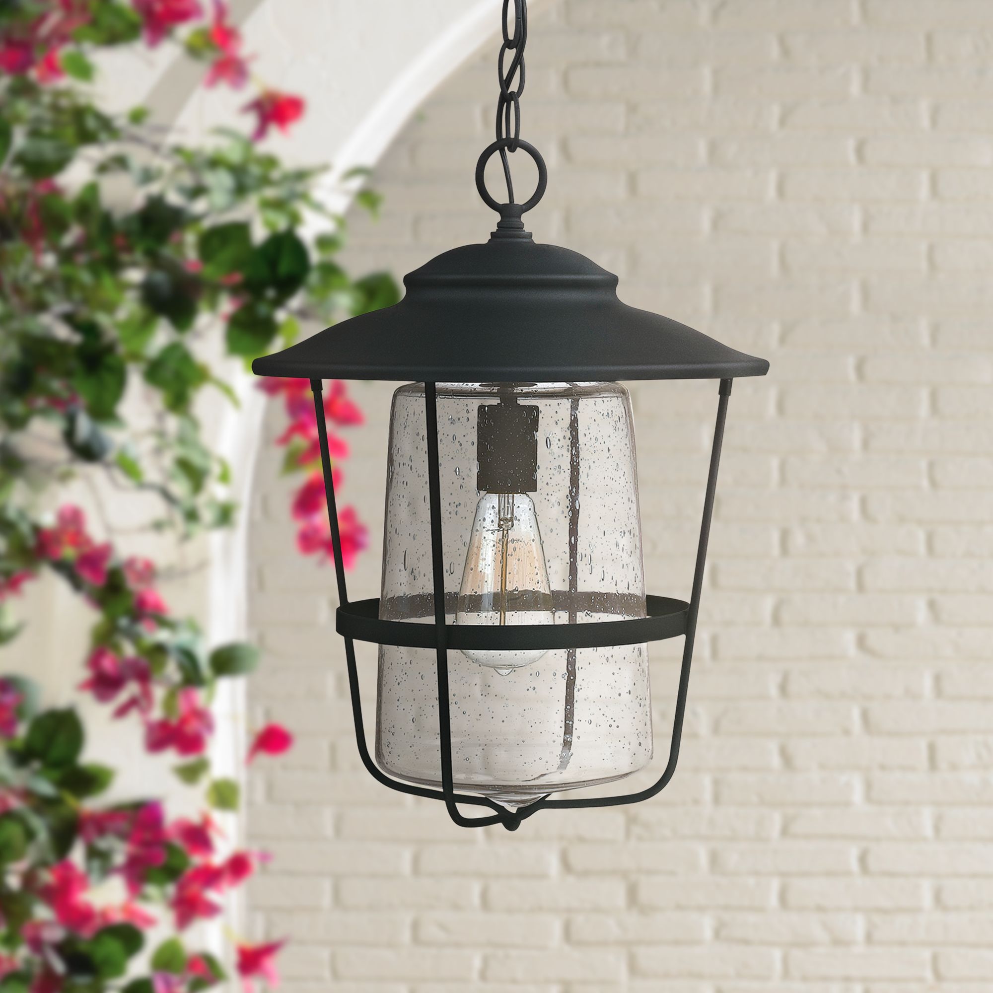 Capital Creekside 17 1/2"H Black Outdoor Hanging Light