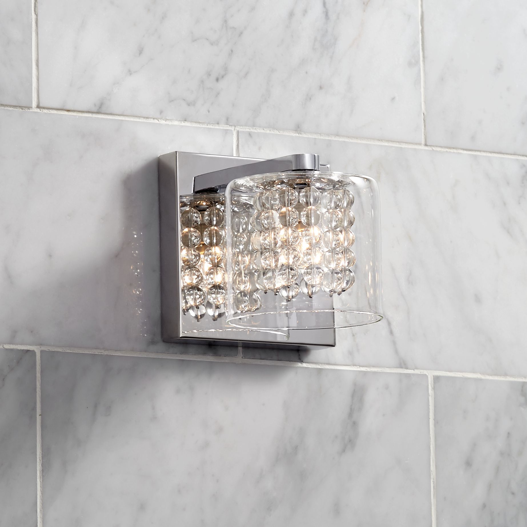 Possini Euro Coco 4 3/4" High Crystal and Chrome Wall Sconce