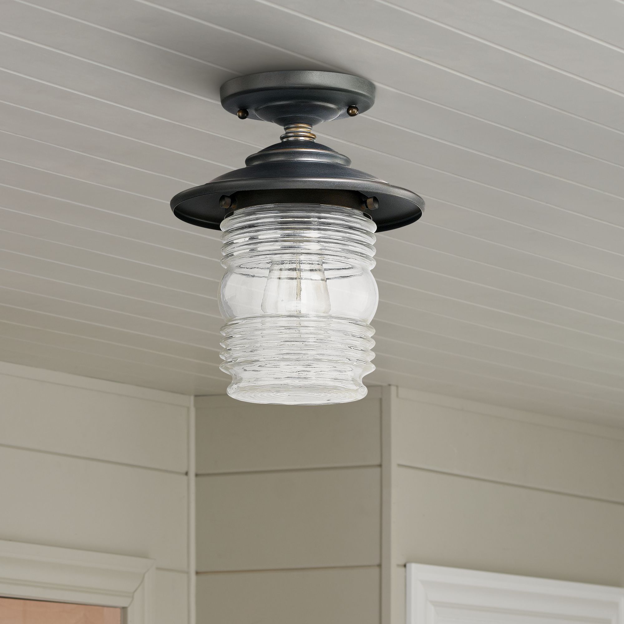 Capital Creekside 8 1/4"Wide Bronze Outdoor Ceiling Light