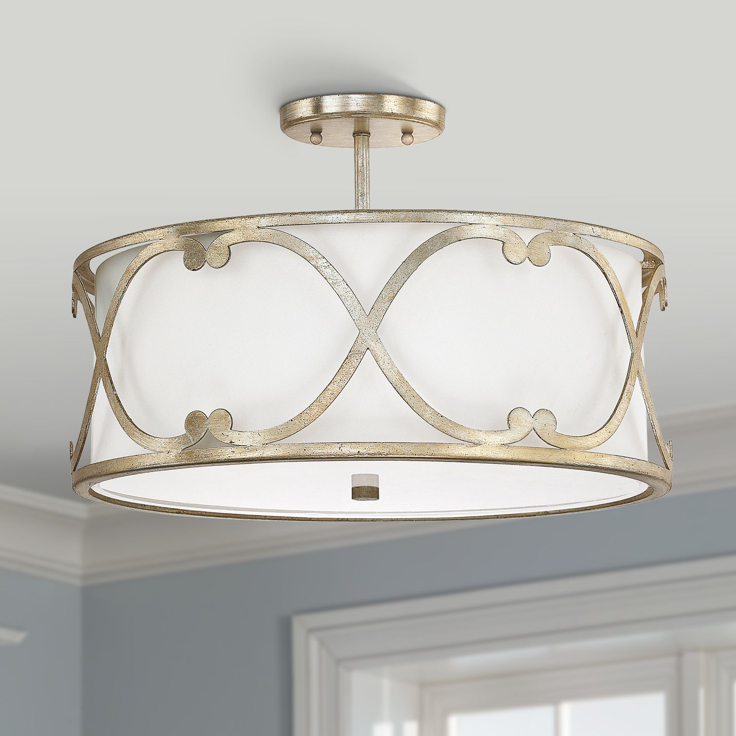 Donny Osmond Home Alexander 18" Wide Gold Ceiling Light