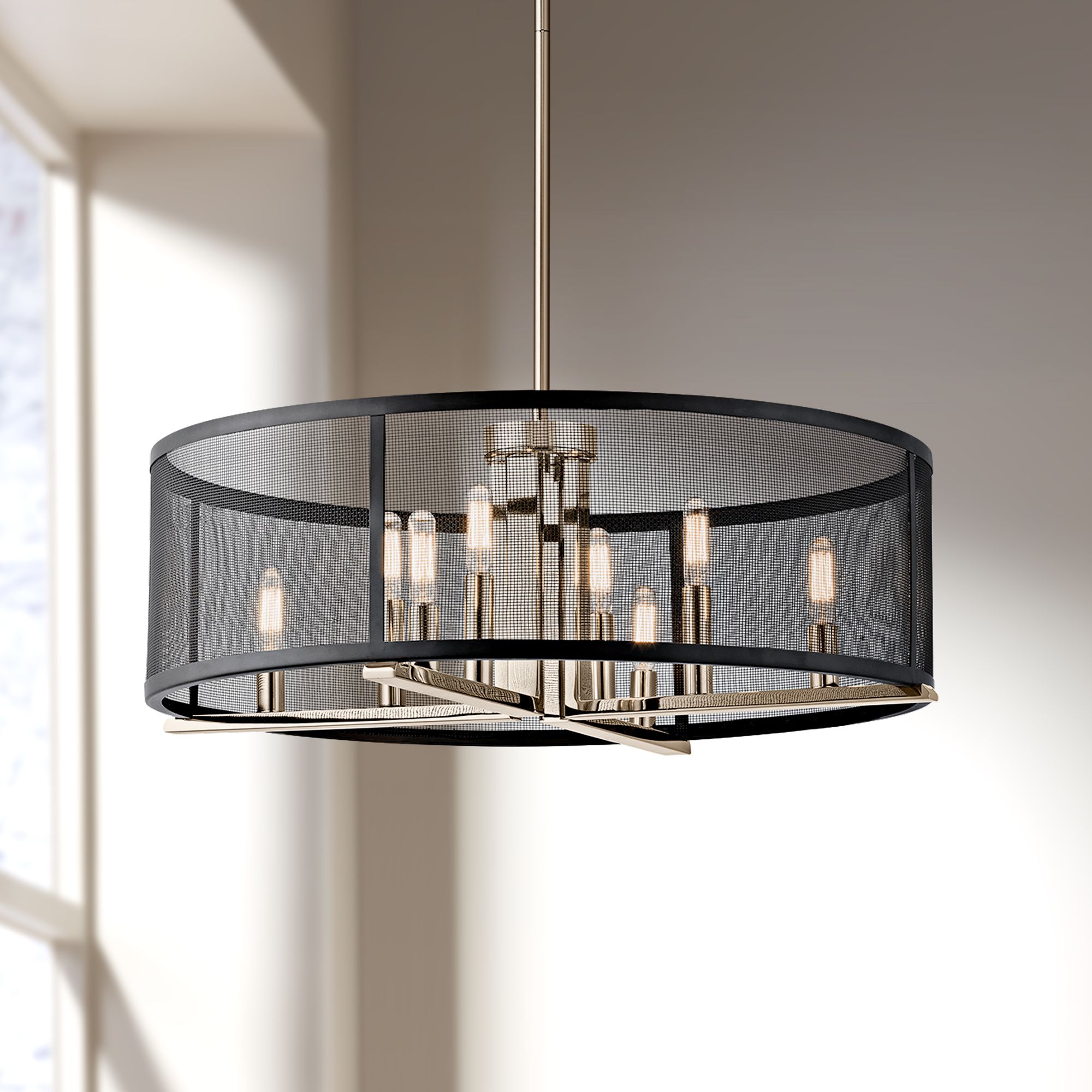 Kichler Titus 25" Wide Polished Nickel Pendant Light