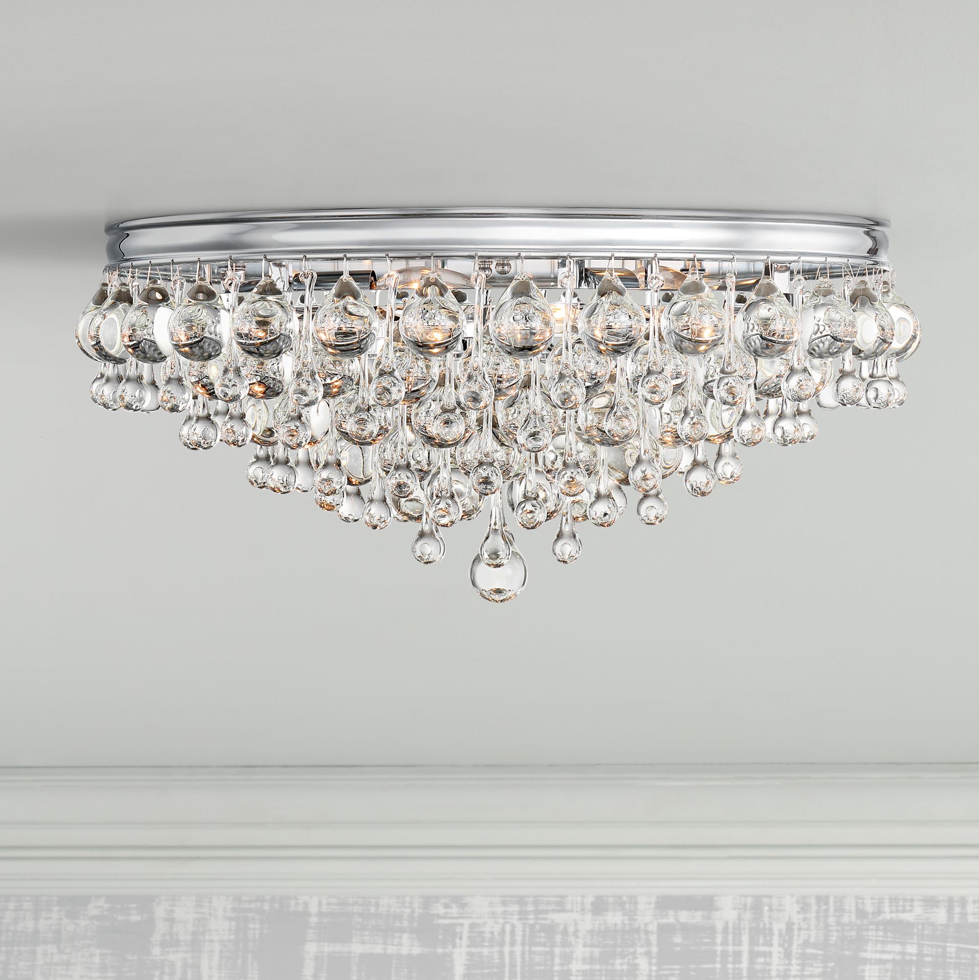 Crystorama Calypso 20 W Glass Balls Chrome Ceiling Light 1k095