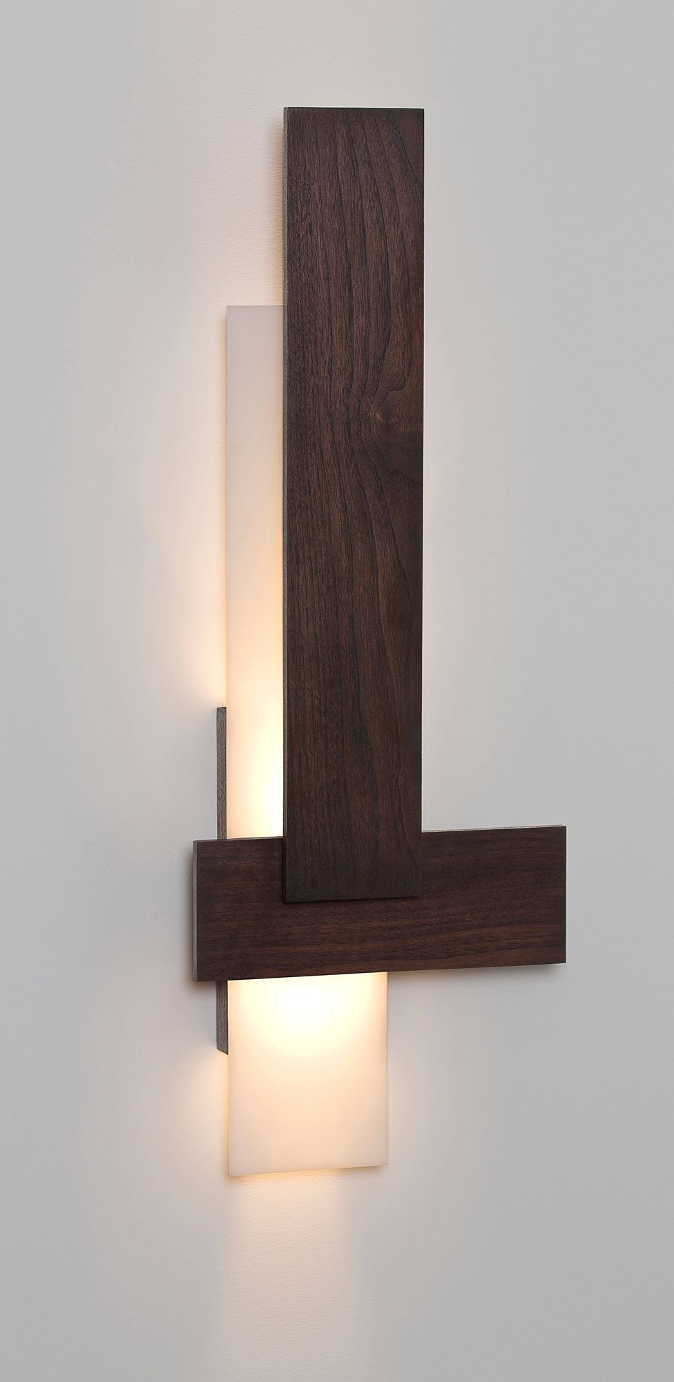 Cerno Sedo 36" High Dark Stained Walnut LED Wall Sconce