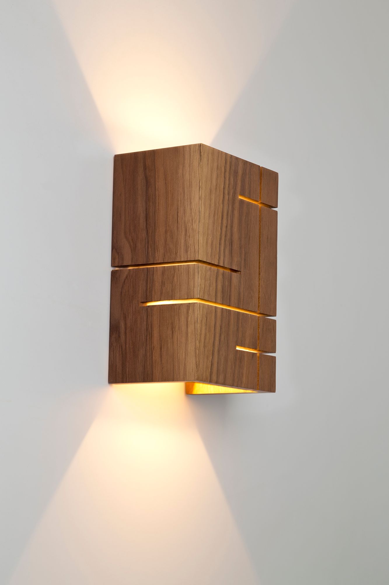 Cerno Claudo 8 1/2" High Natural Walnut LED Wall Sconce