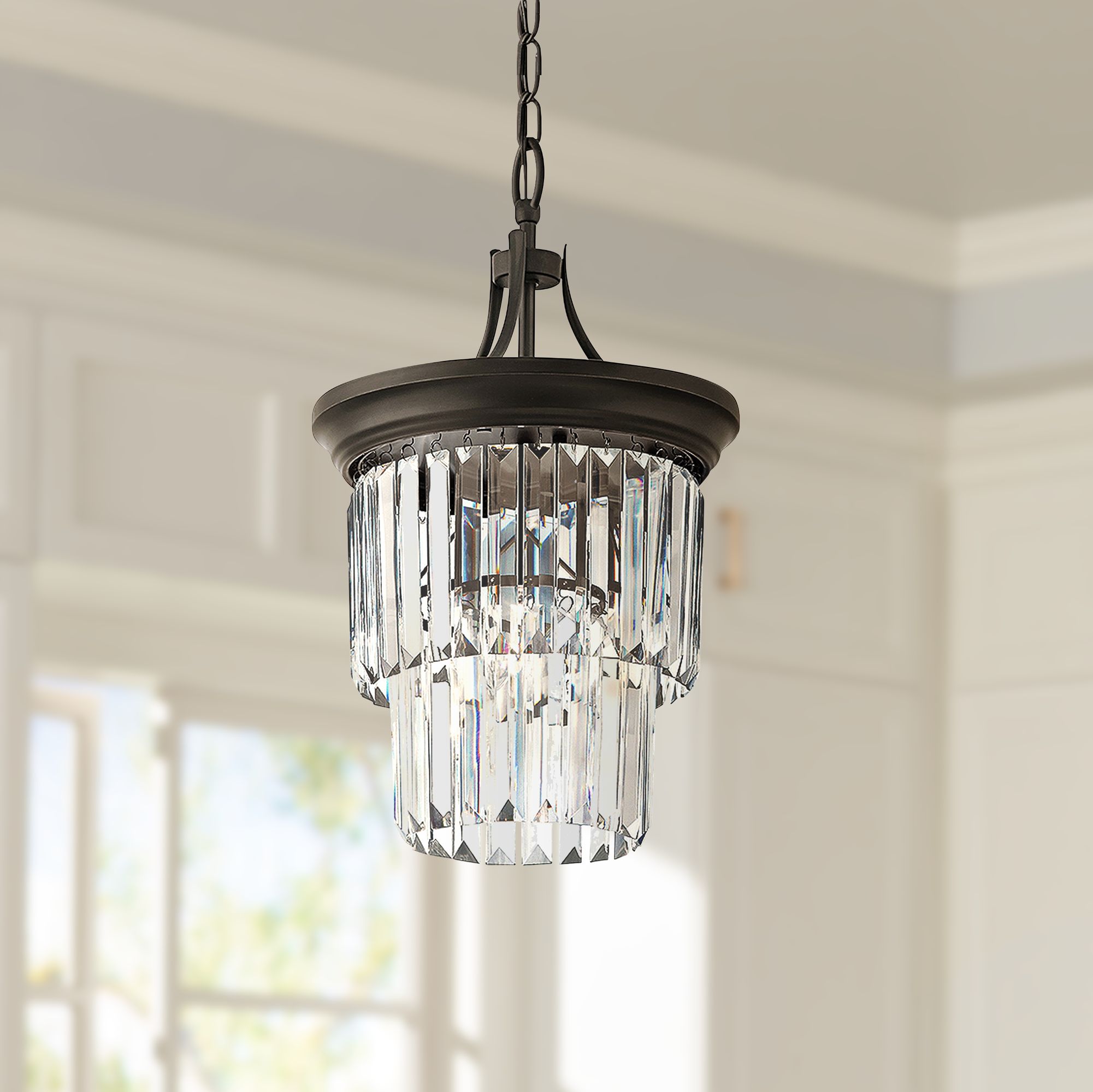 Kichler Emile 12" Wide Prismatic Olde Bronze Mini Pendant