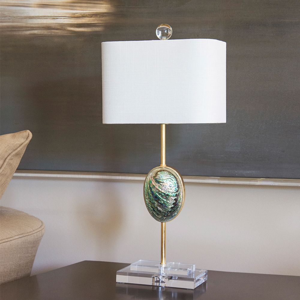 Couture Sausalito Iridescent Abalone Shell Table Lamp