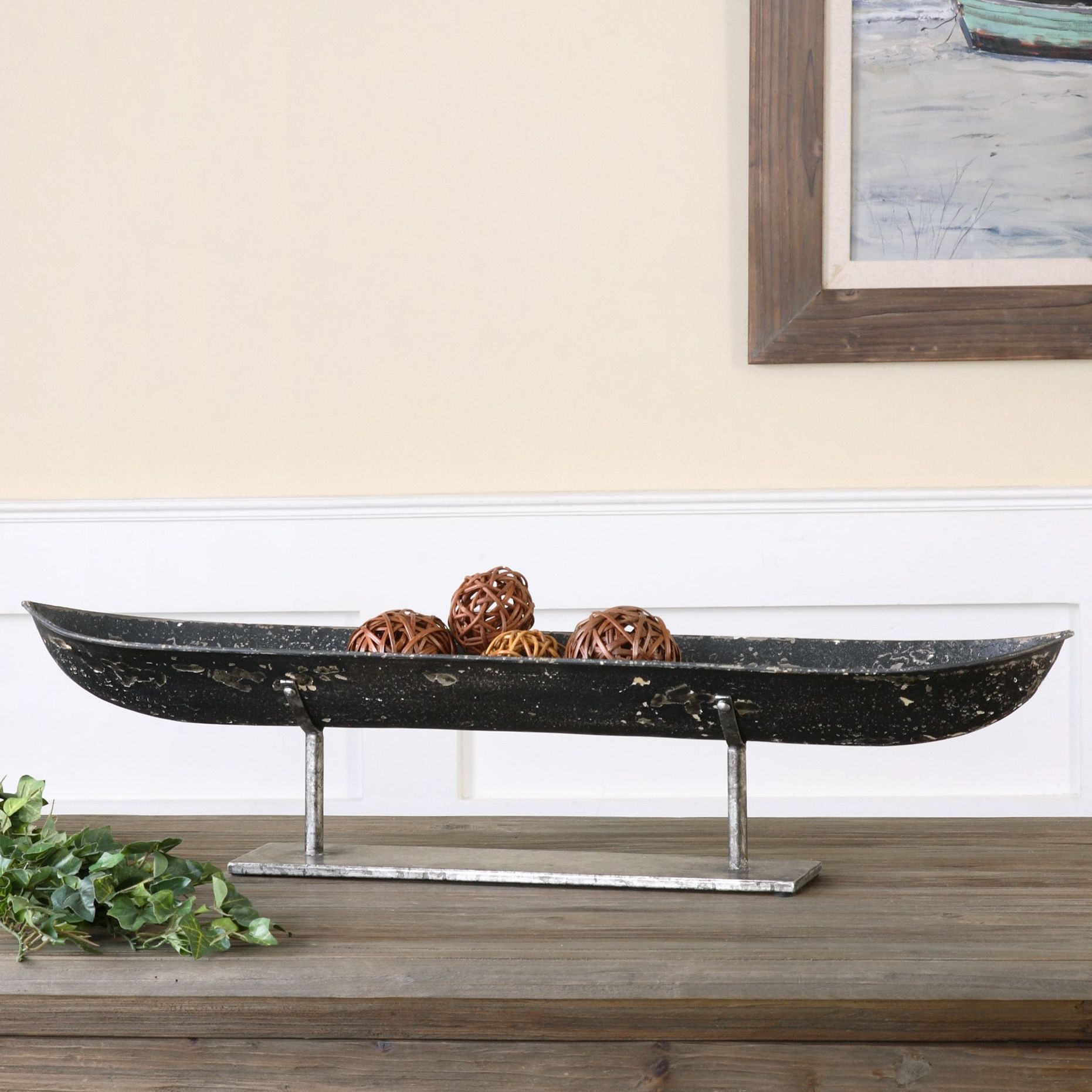 Aged Iron 30 1/4" Wide Riverboat Sculpture by Uttermost