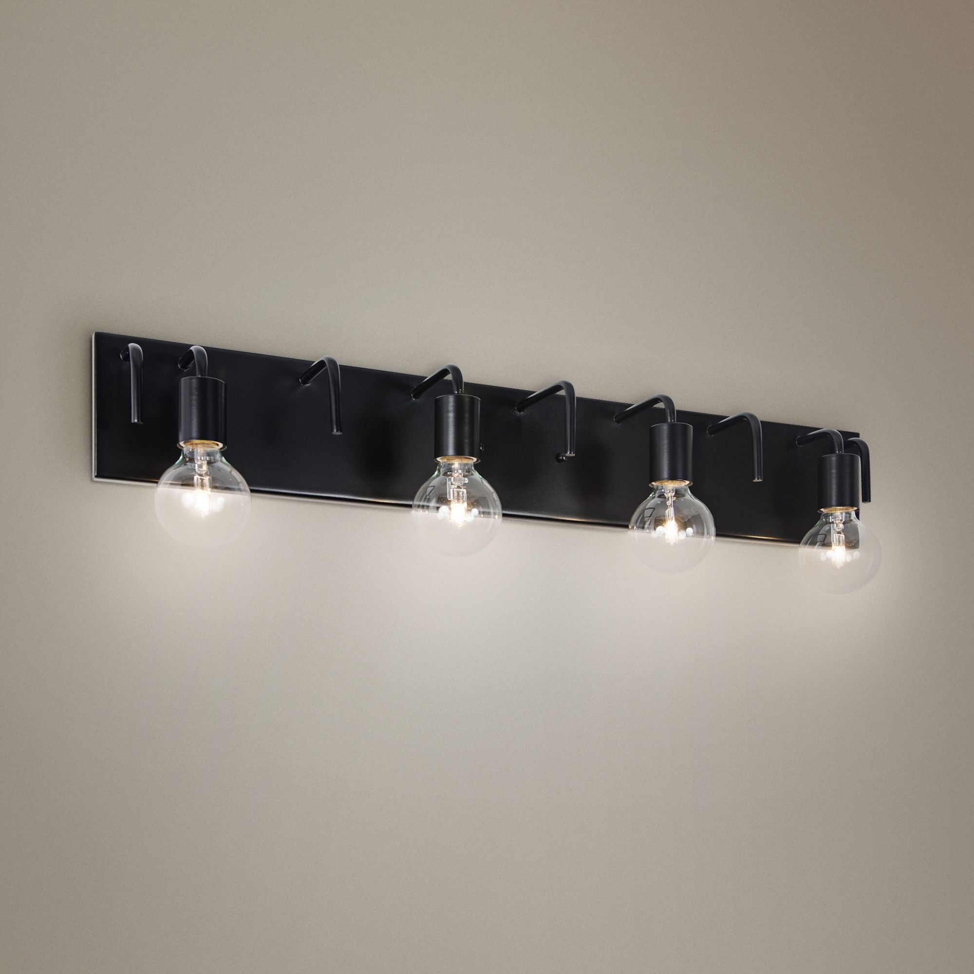 Varaluz Socket-To-Me 31 1/4" Wide Black Bath Light