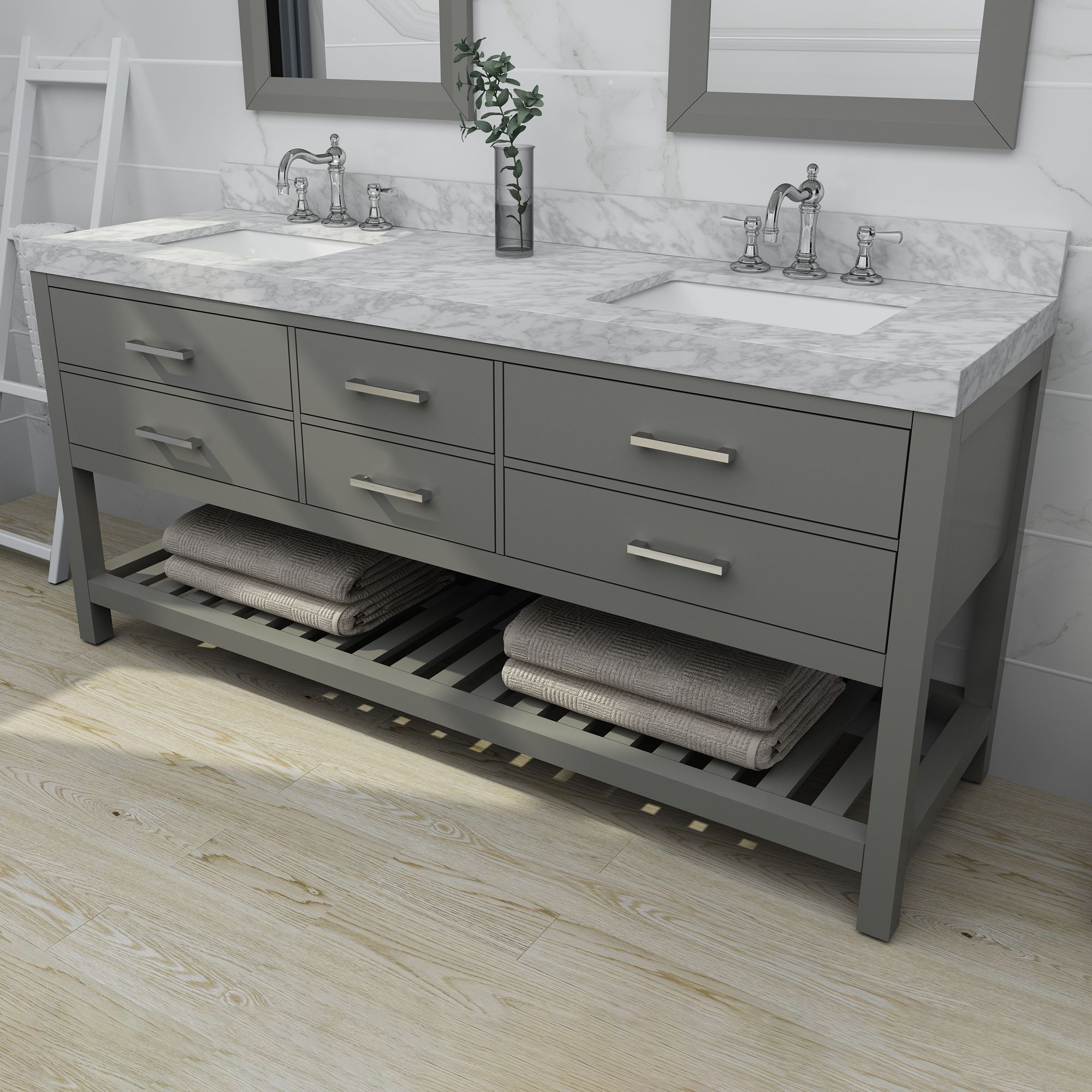 Elizabeth Sapphire Gray 72 Marble Top Double Sink Vanity 1M909   1M909cropped.fpx