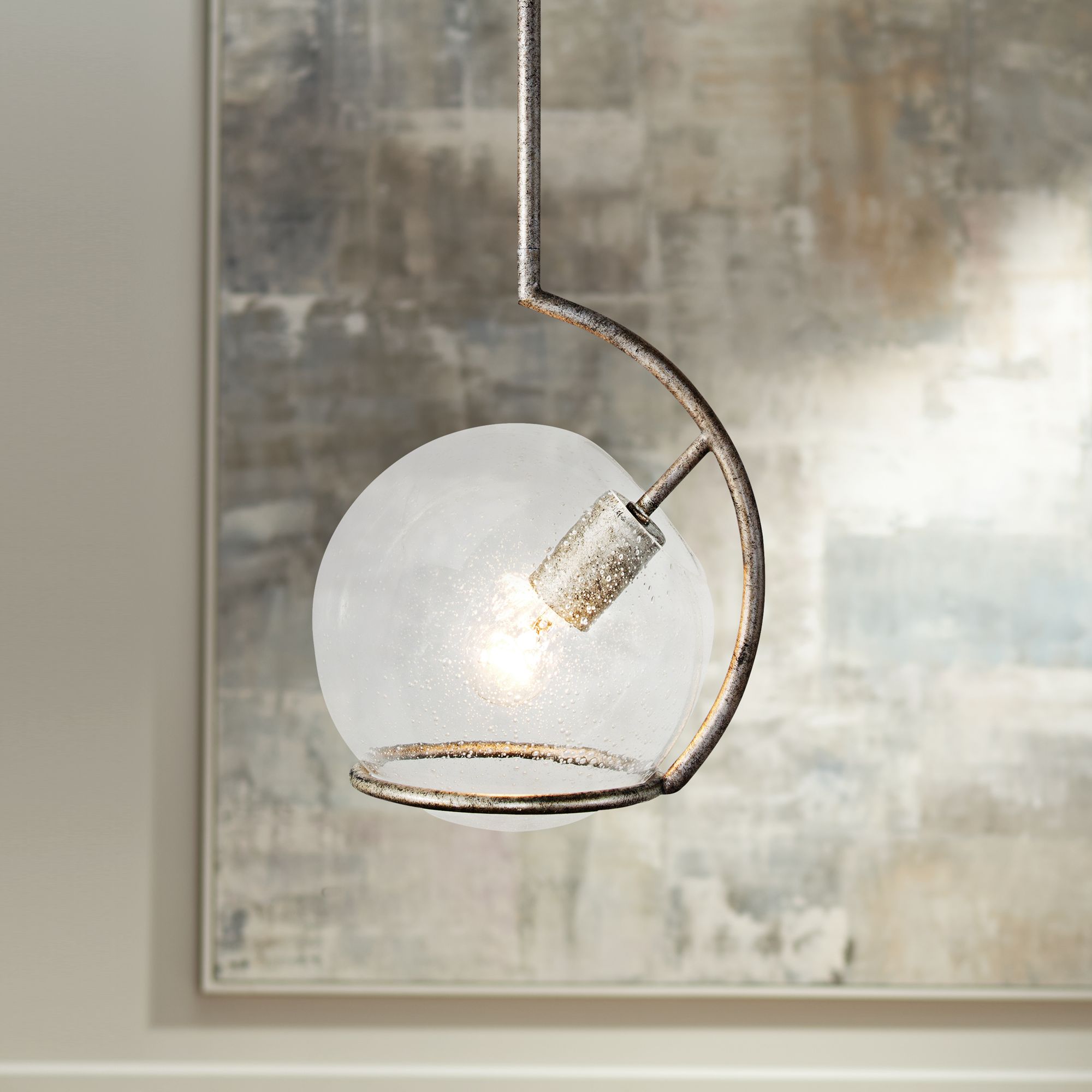 Varaluz Watson 8 1/2" Wide Silver Age Mini Pendant