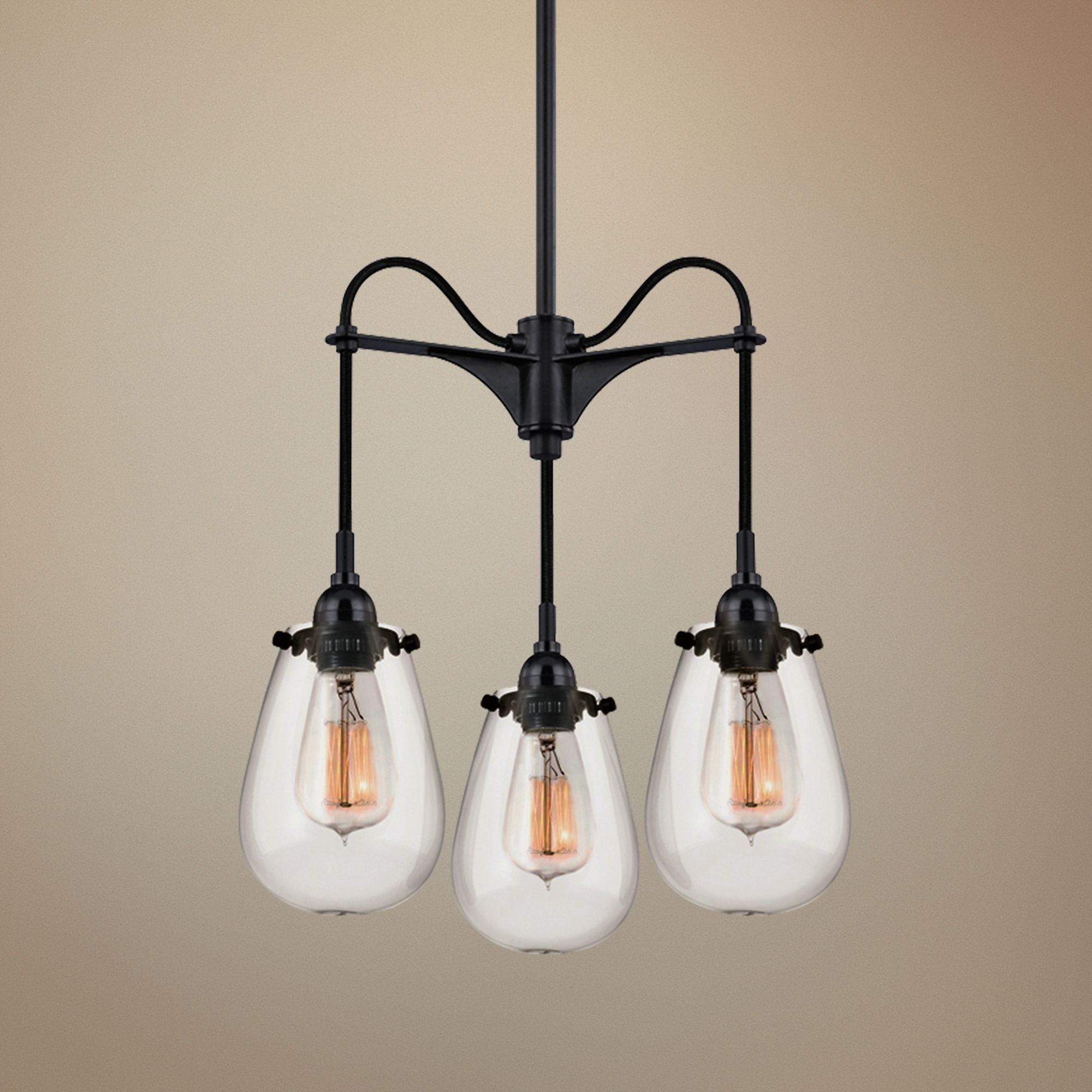Sonneman Chelsea 15" Wide Satin Black Multi Light Pendant