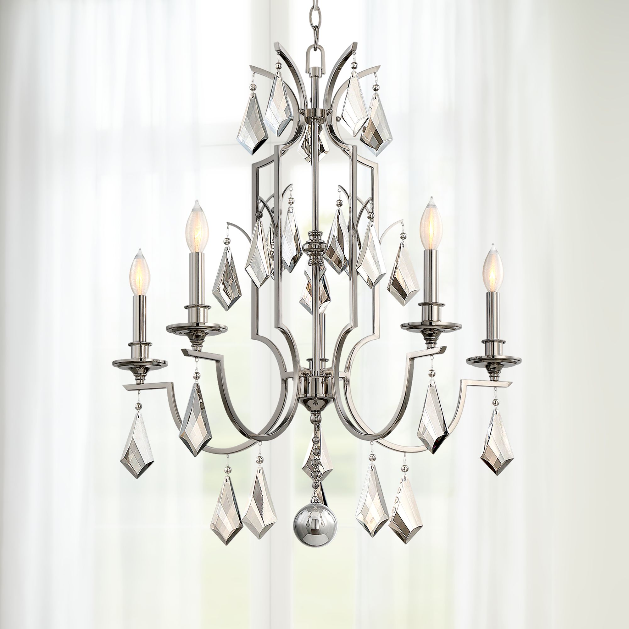 Savoy House Ballard 27" Wide Polished Nickel Chandelier
