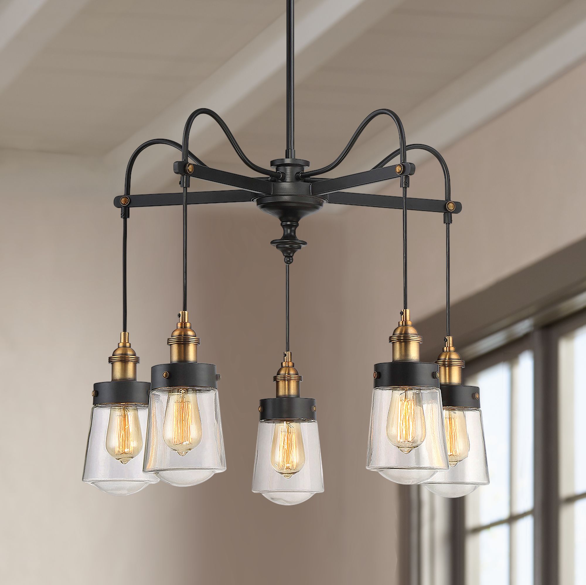 Savoy House Macauley 26" Wide Vintage Black Chandelier