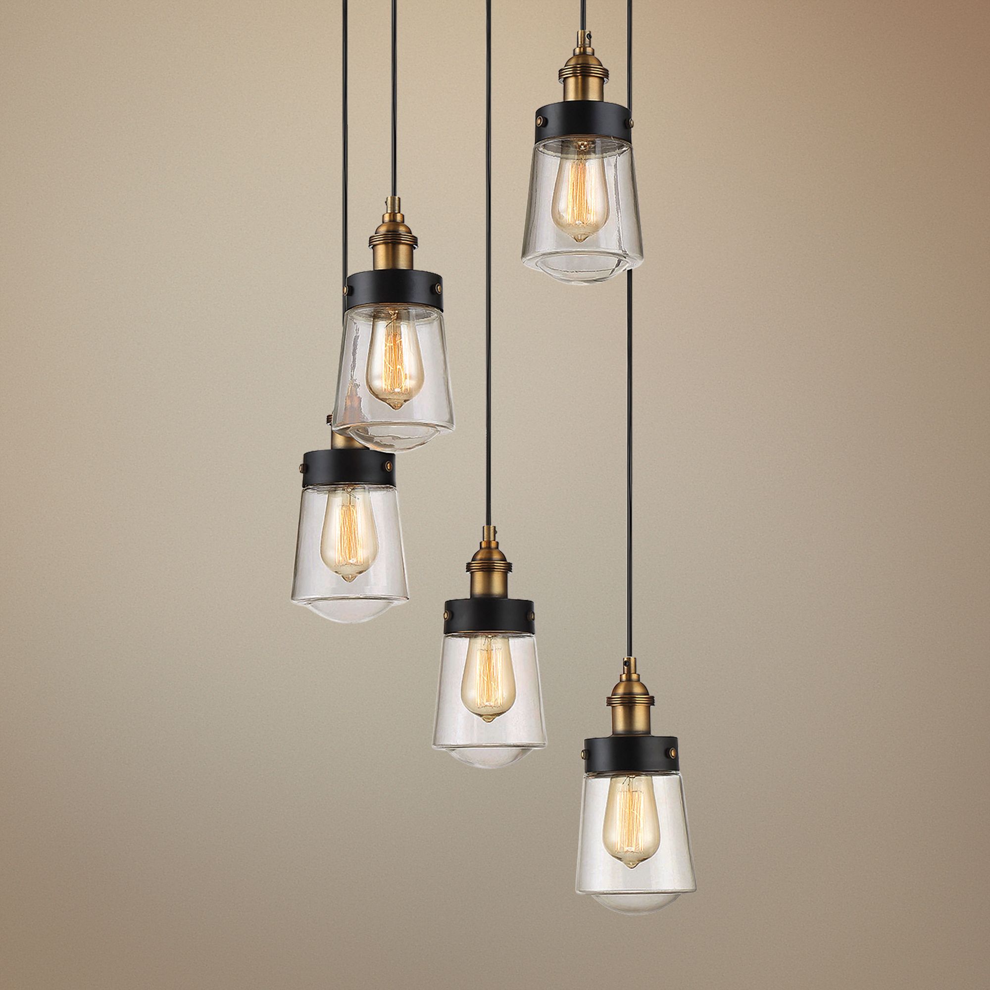 Savoy House Macauley 17"W Vintage Black Multi Light Pendant