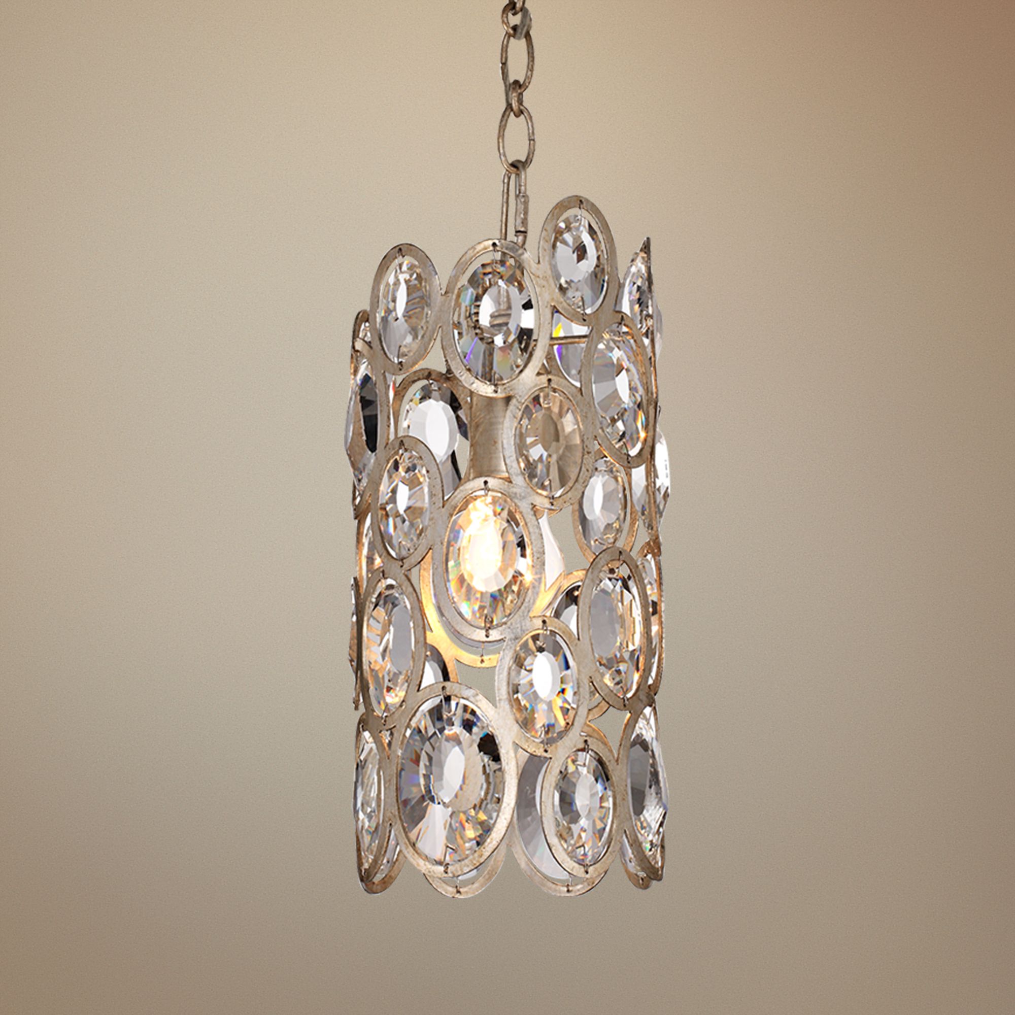 Crystorama Sterling 6"W Twilight Crystal Gem Mini Pendant