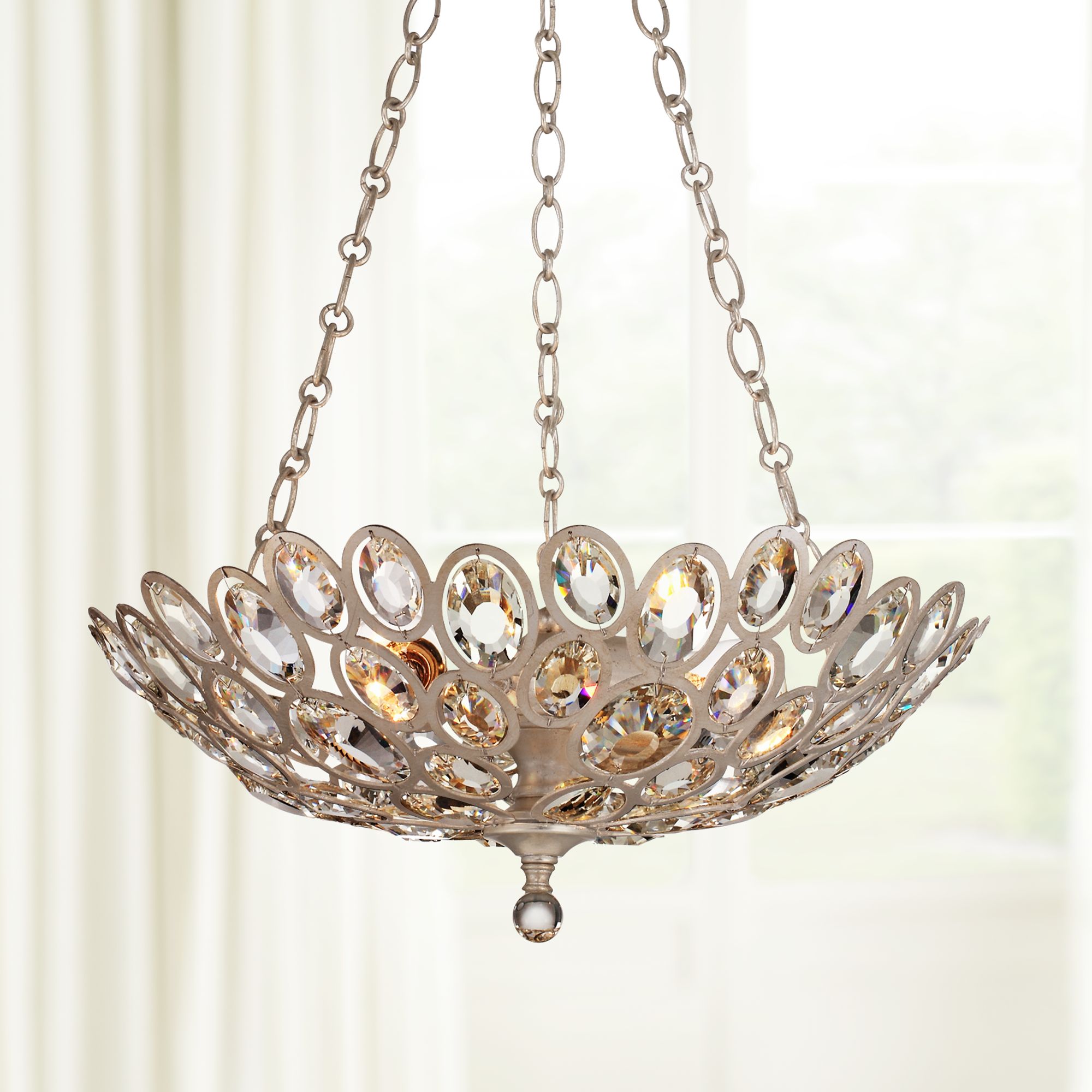 Crystorama Sterling 20" Wide Twilight 3-Light Chandelier