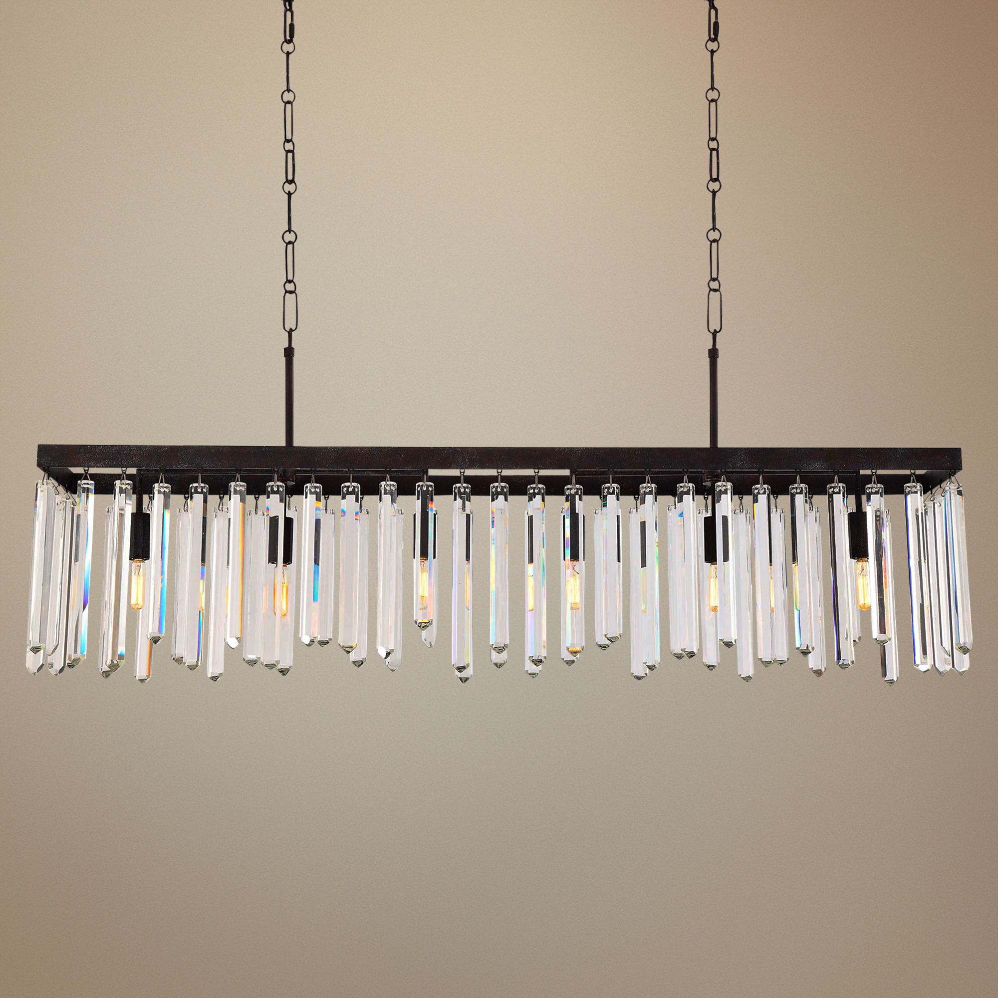 Crystorama Hollis 49"W Bronze Island Chandelier 1P439 Lamps