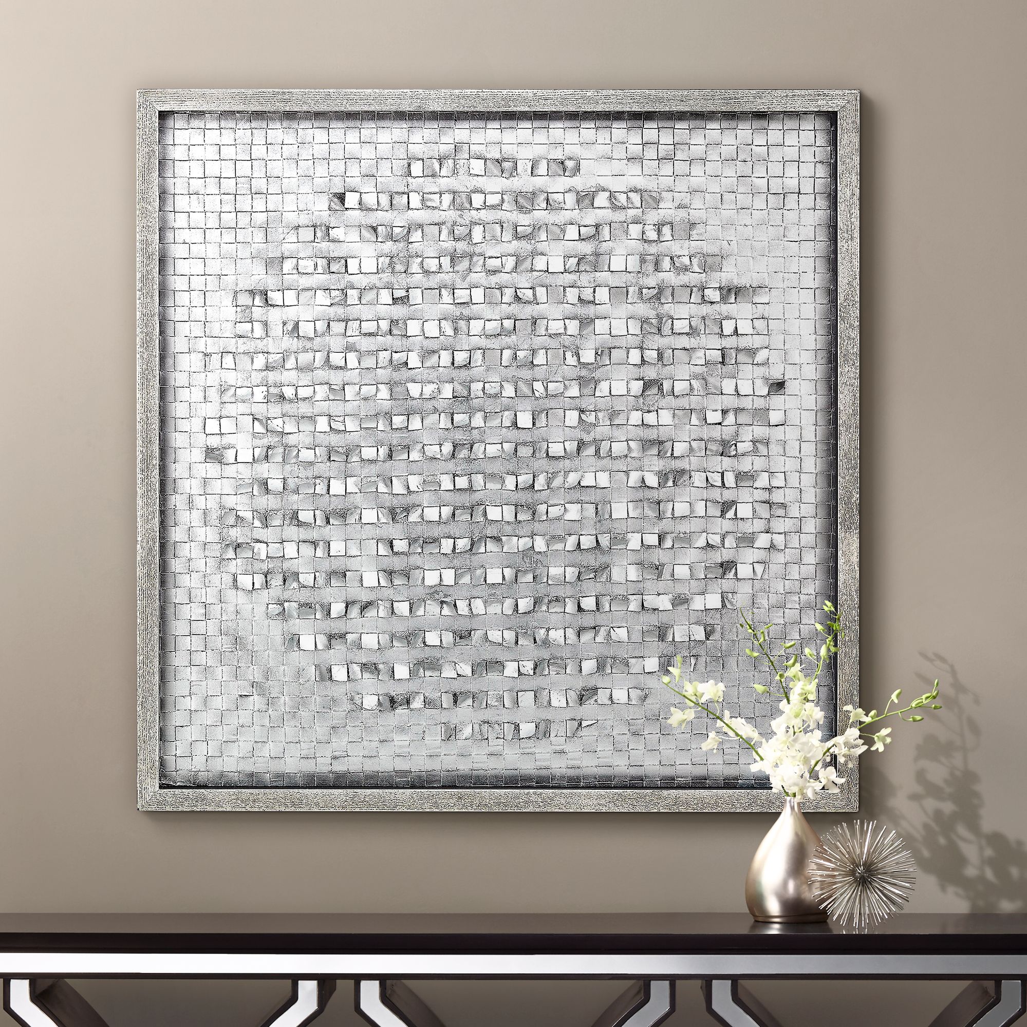 Leroux 35" Square Shadow Box Framed Wall Art