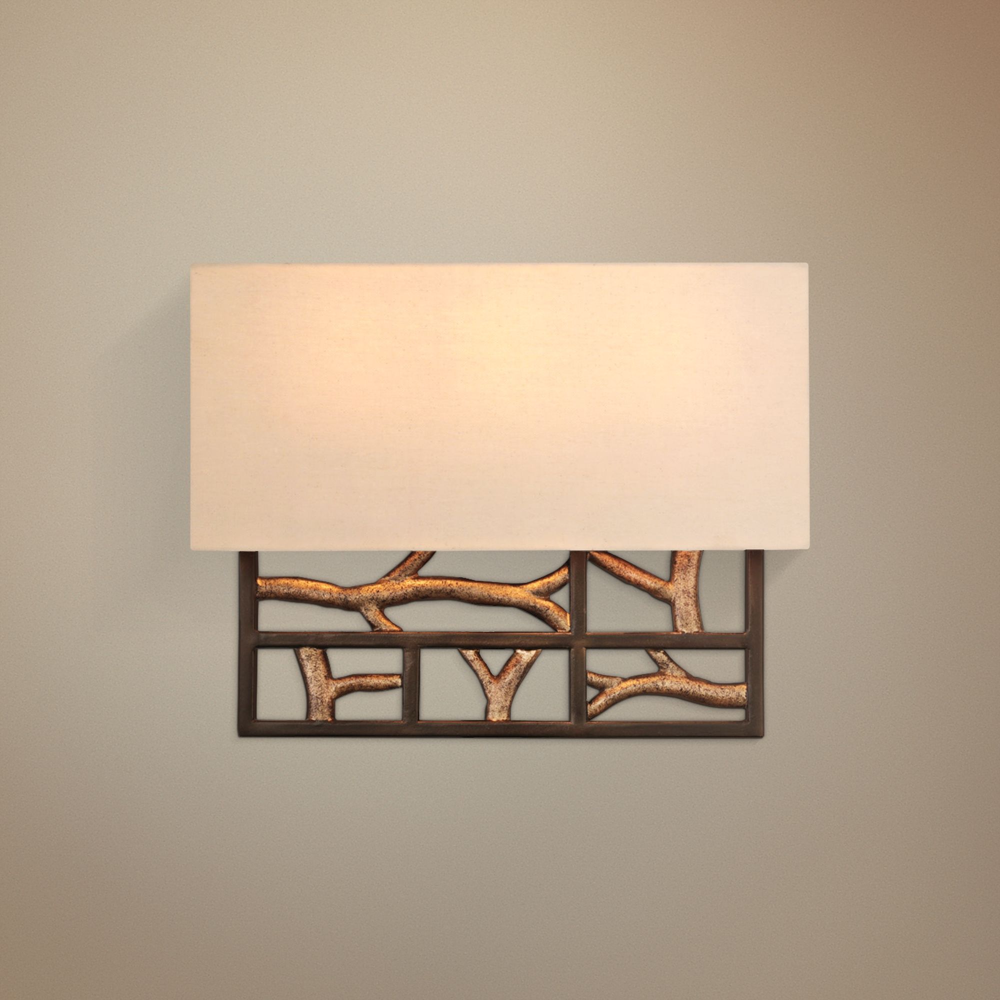 Hudson 14 1/2" Wide Iron Bronze Trellis Wall Sconce