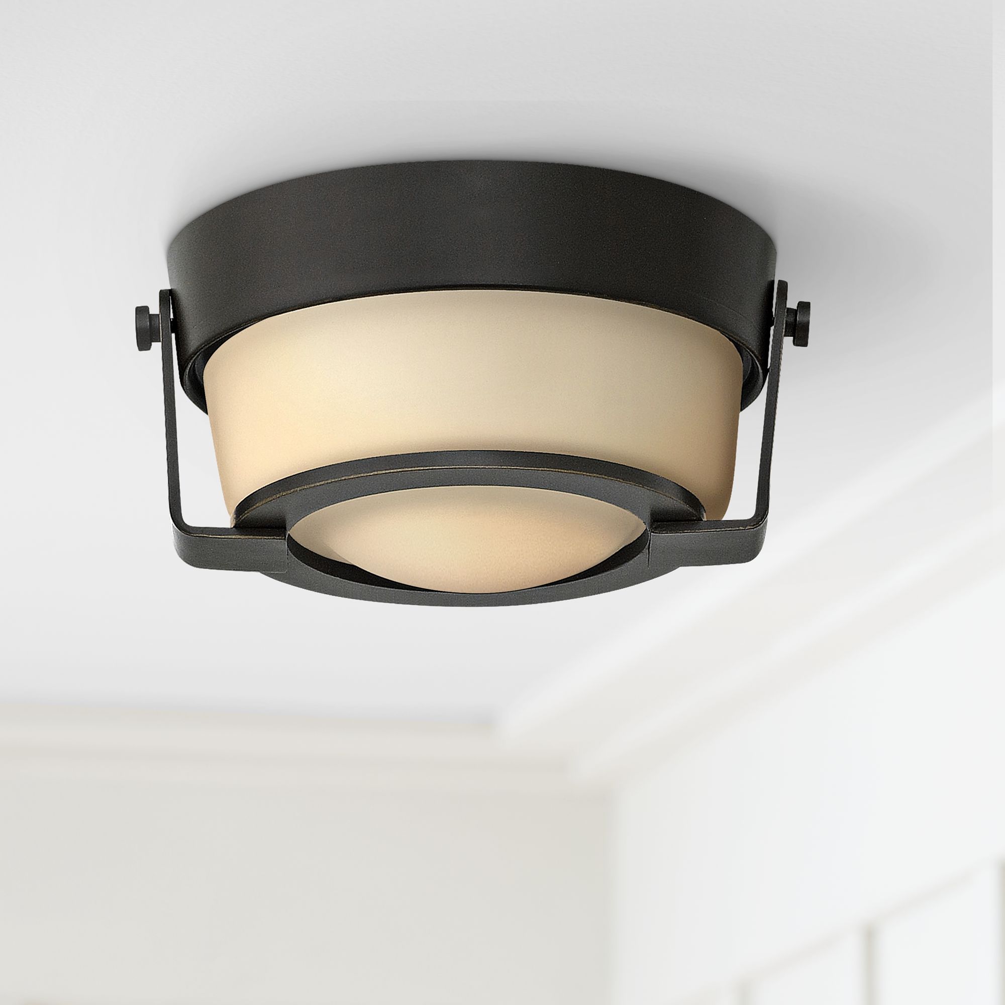 Hinkley Hathaway 7" Wide LED Amber Glass Ceiling Light