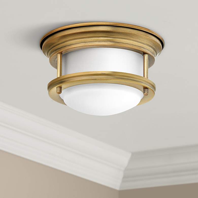 Image 1 Hinkley Hathaway 7 3/4"W LED Brushed Bronze Ceiling Light