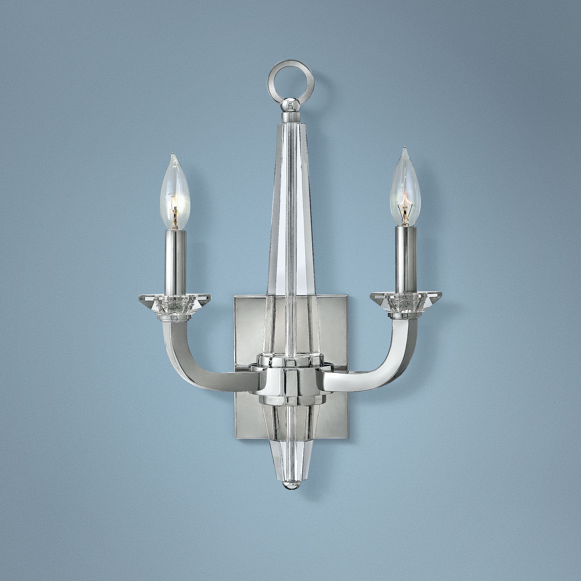 Hinkley Ascher 17 3/4" High Nickel 2-Light Wall Sconce