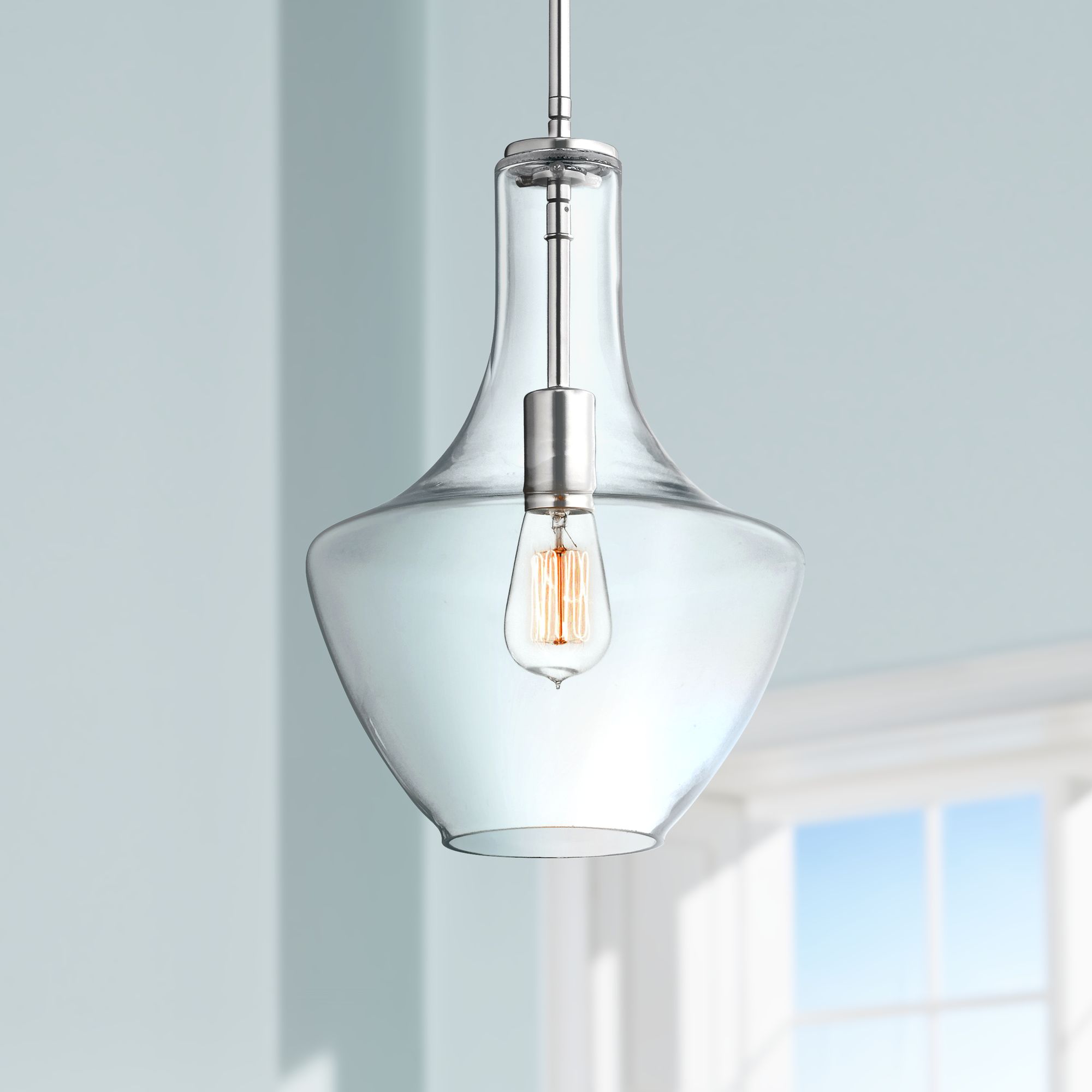 Kichler Everly 10 1/2"W Chrome and Clear Glass Mini Pendant