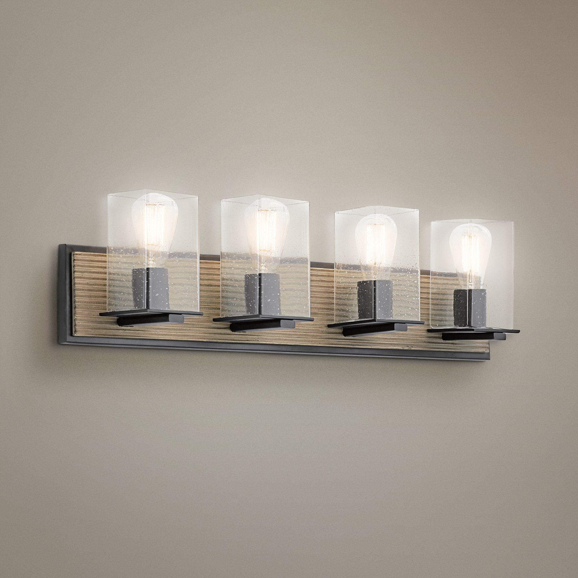 Millwright 29 1/2"W Antique Gray 4-Light Bath Light