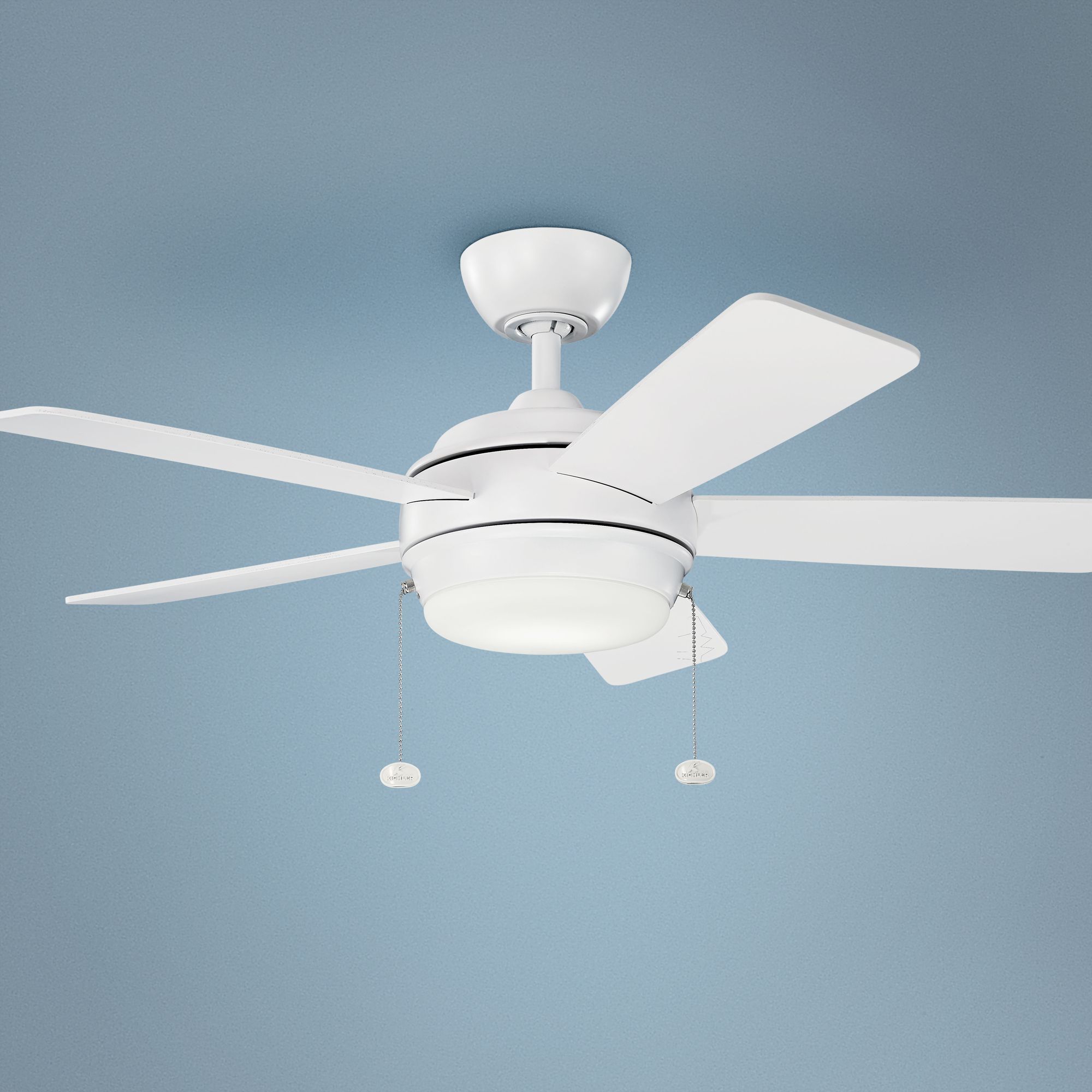 42" Kichler Starkk Matte White LED Ceiling Fan