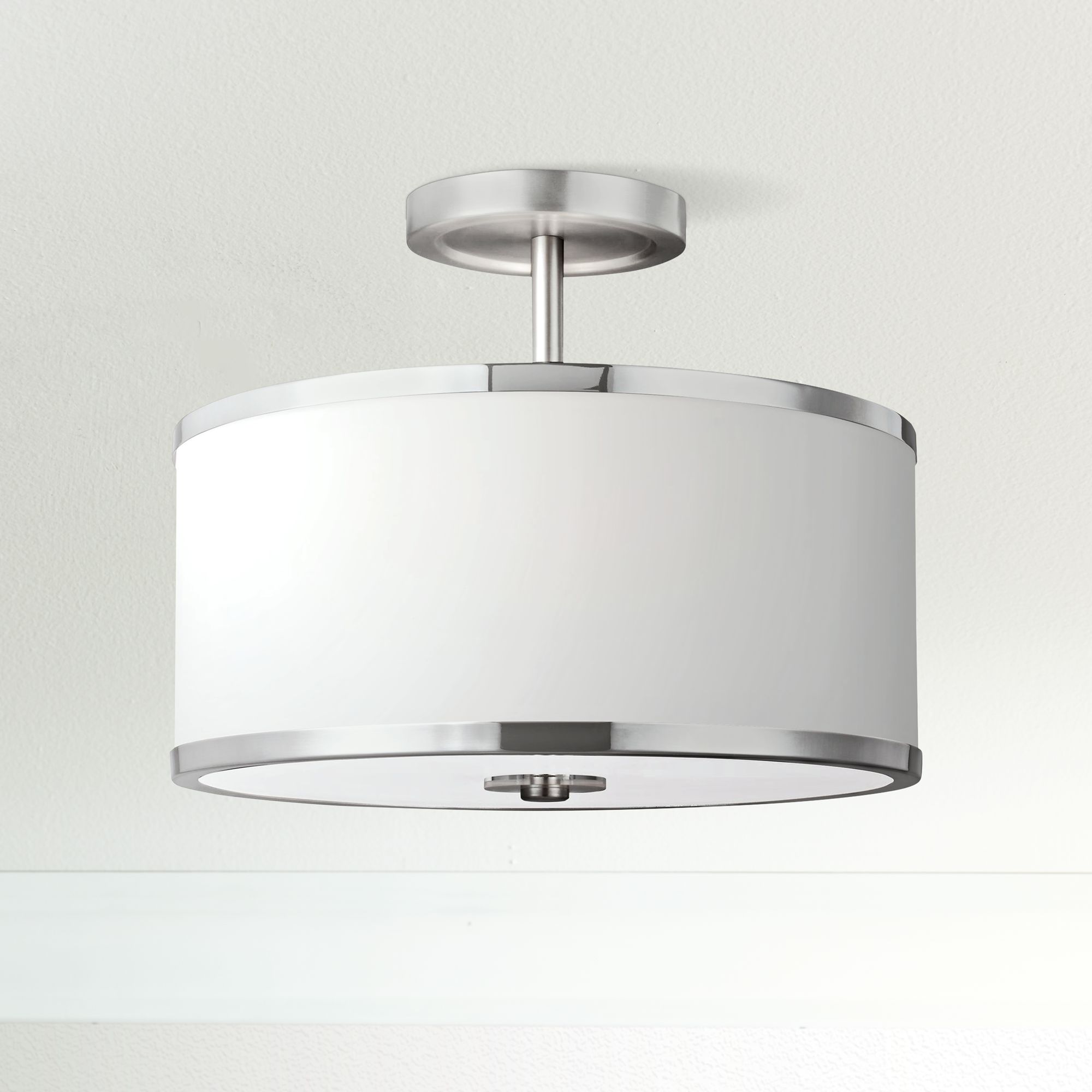 Feiss Prospect Park 12 3/4" Wide Satin Nickel Ceiling Light
