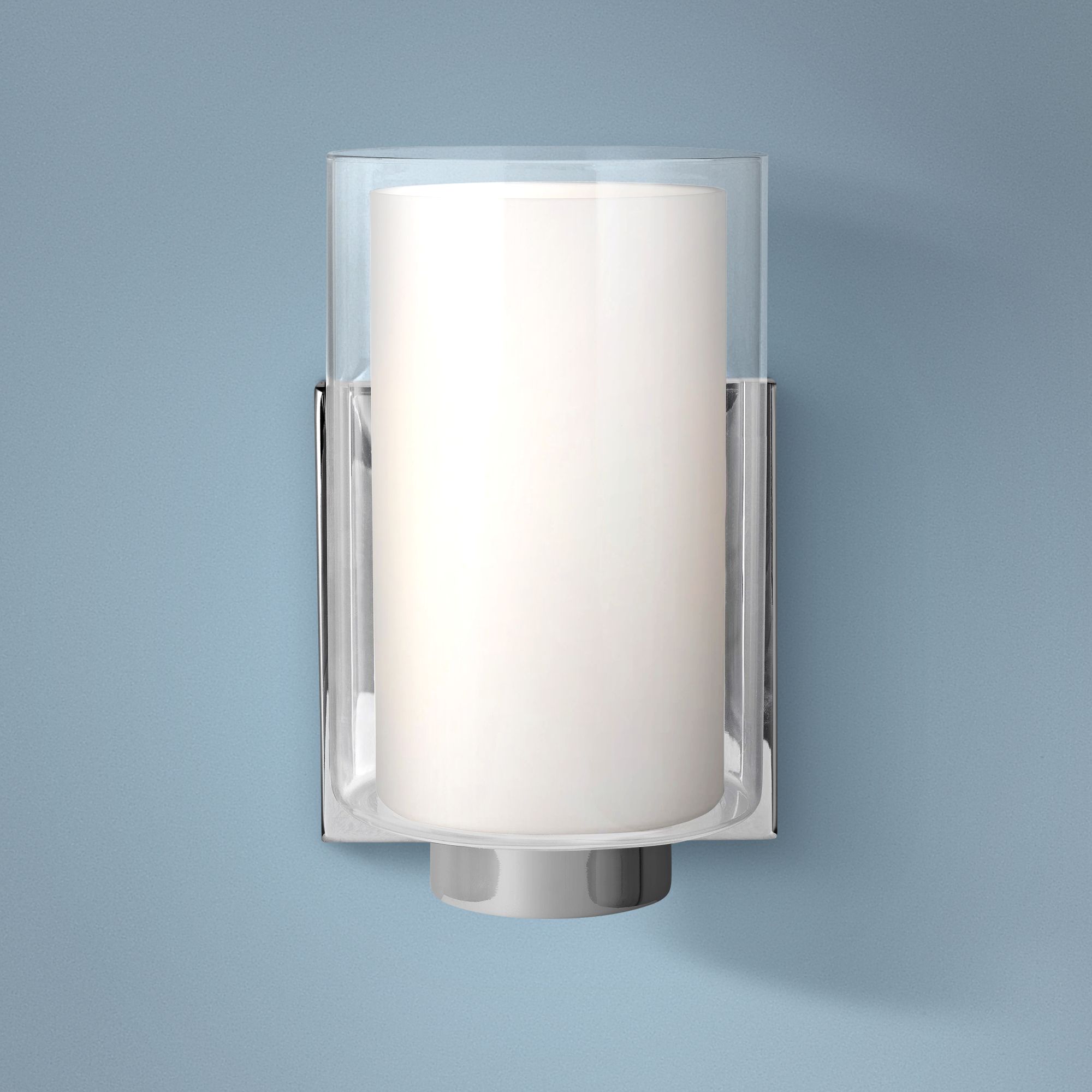 Feiss Bergin 7 1/2" High Chrome 1-Light Wall Sconce