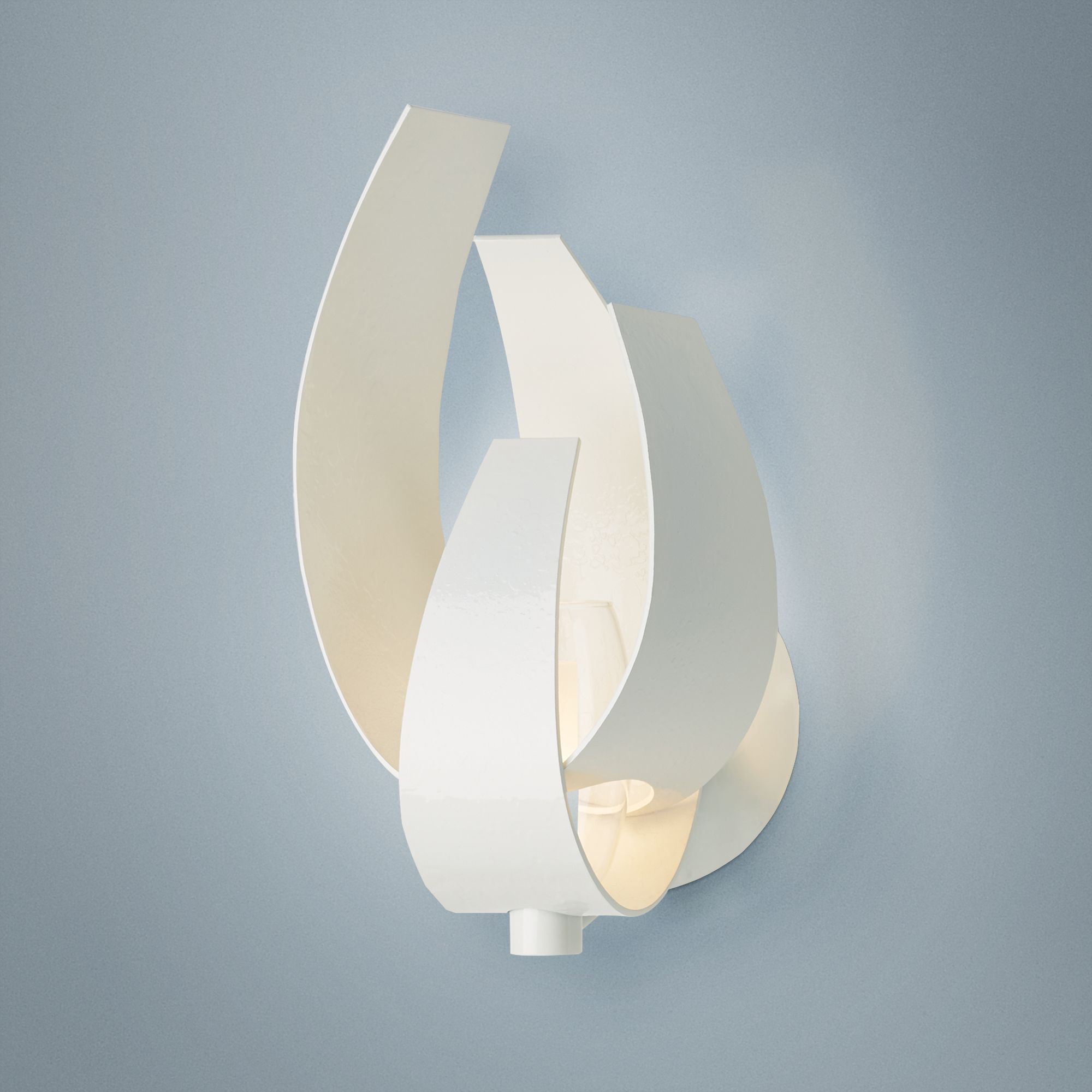 Hubbardton Forge Corona 9 3/4" High Gloss White Wall Sconce