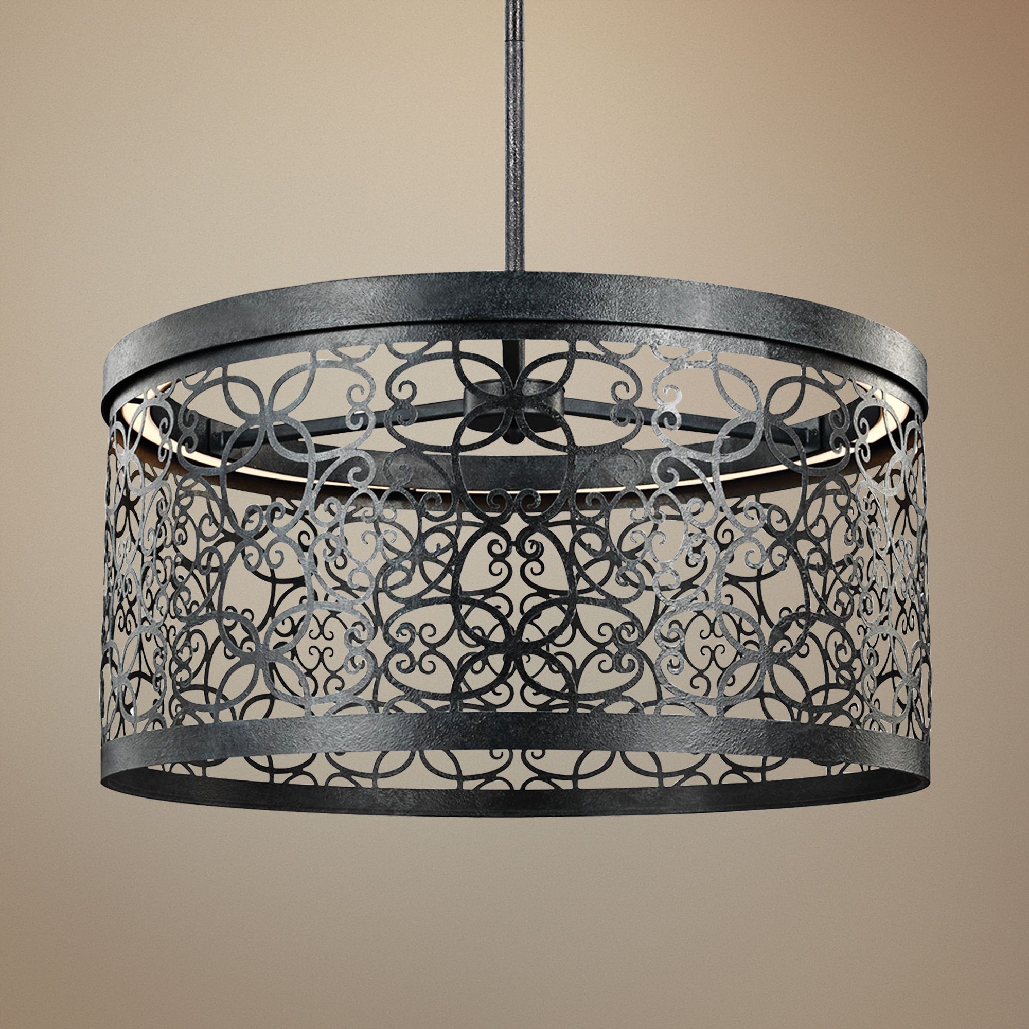 Feiss Arramore 19"W LED Dark Zinc Outdoor Hanging Light