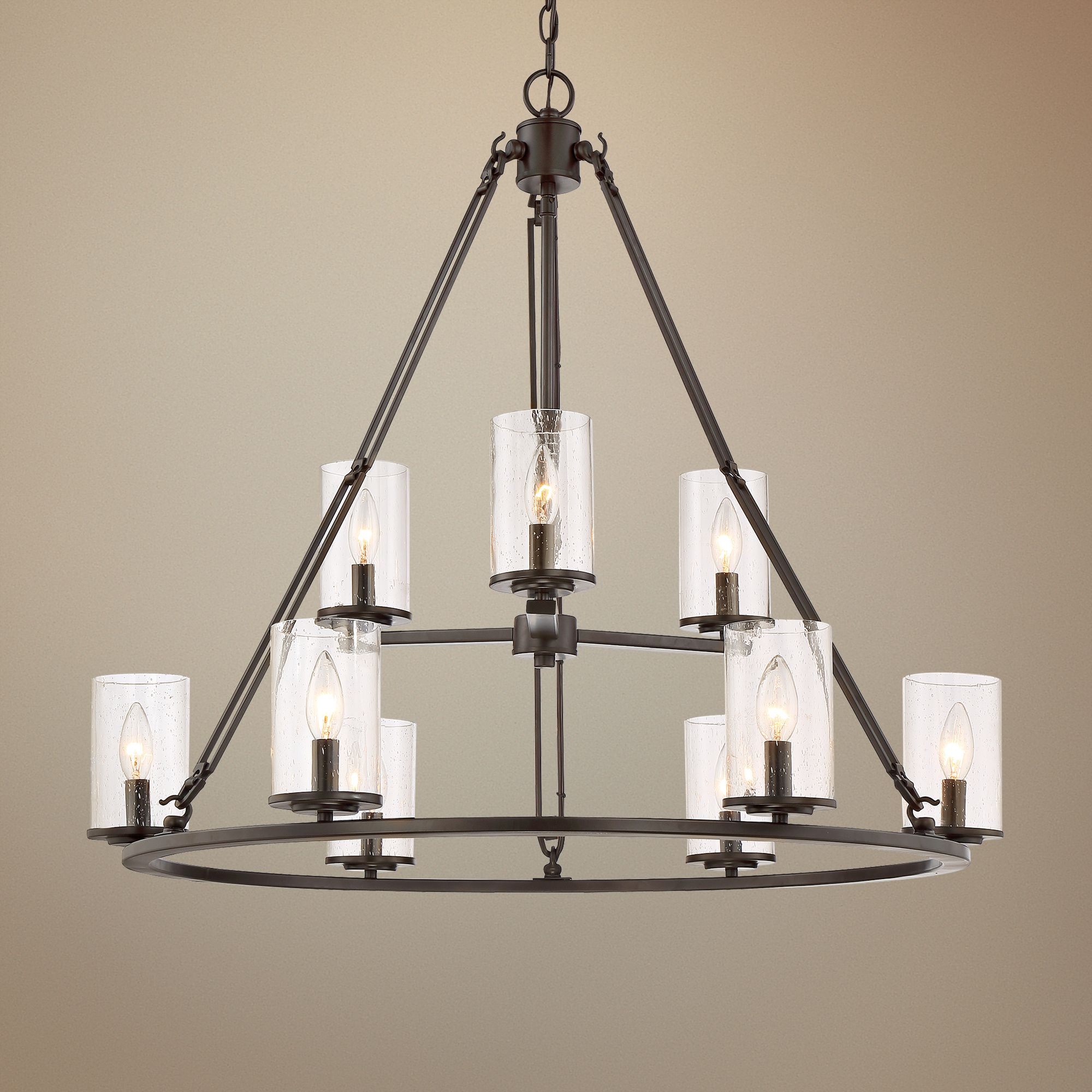 Quoizel Buchanan 33"W Western Bronze 9-Light Chandelier