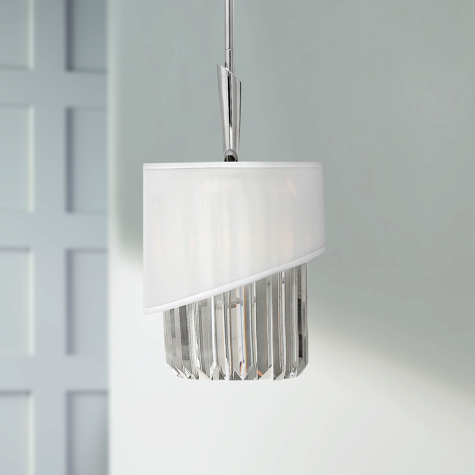 Fredrick Ramond Gigi 10" Wide Polished Nickel Mini Pendant