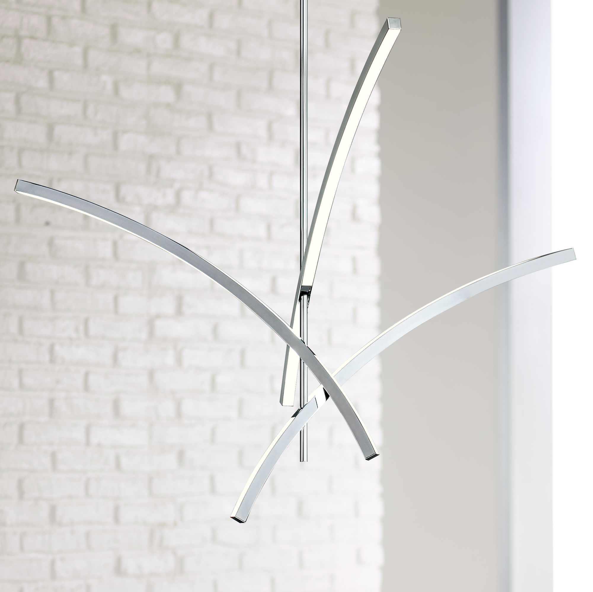 Sonneman Gestures 39 1/2"W Polished Chrome LED Pendant Light