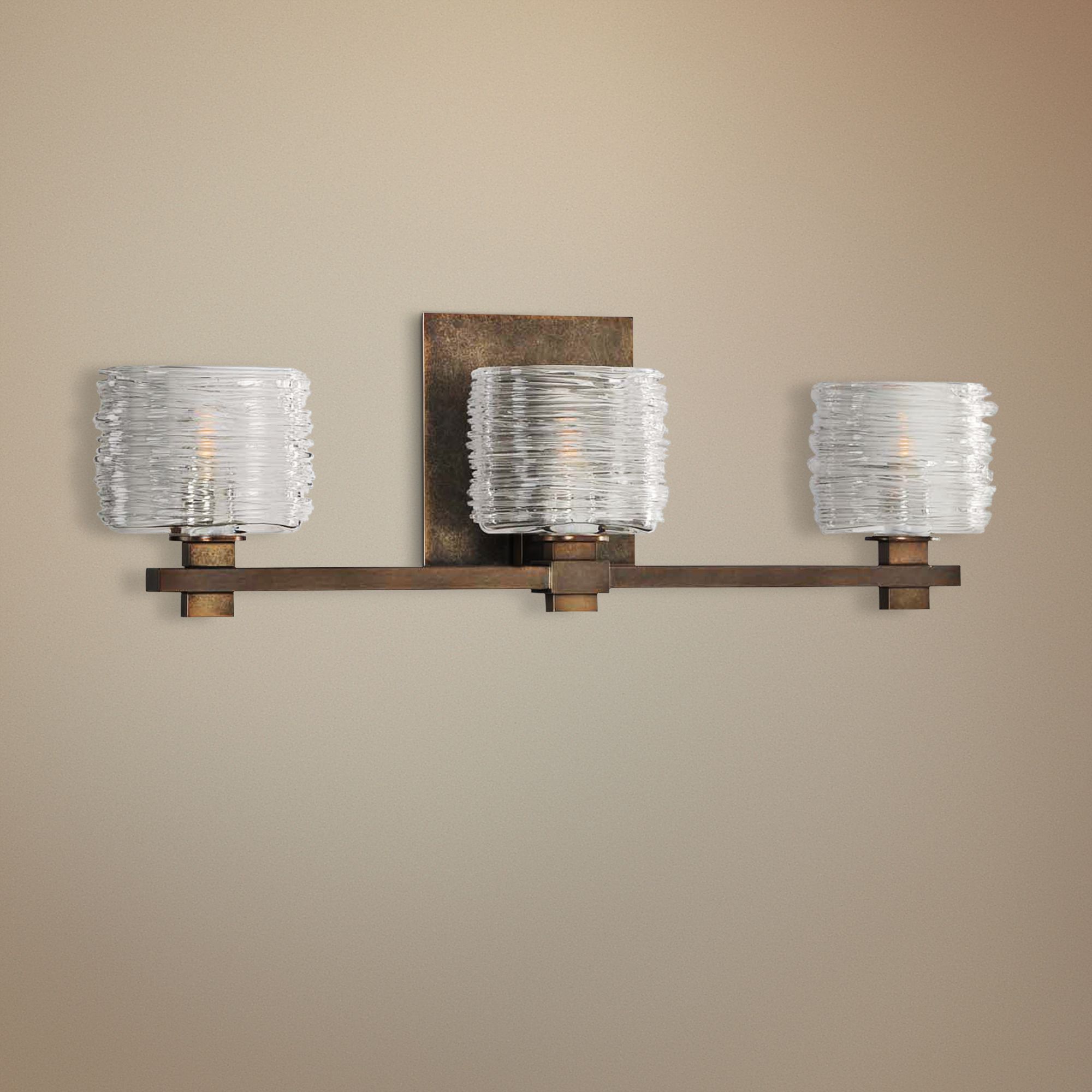 Clearwater 21" Wide Vintage Bronze 3-Light Bath Light