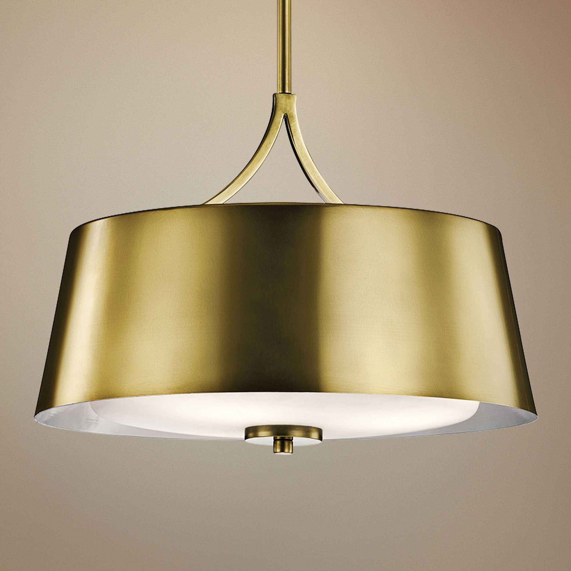 Kichler Maclain 16" Wide Natural Brass 3-Light Pendant