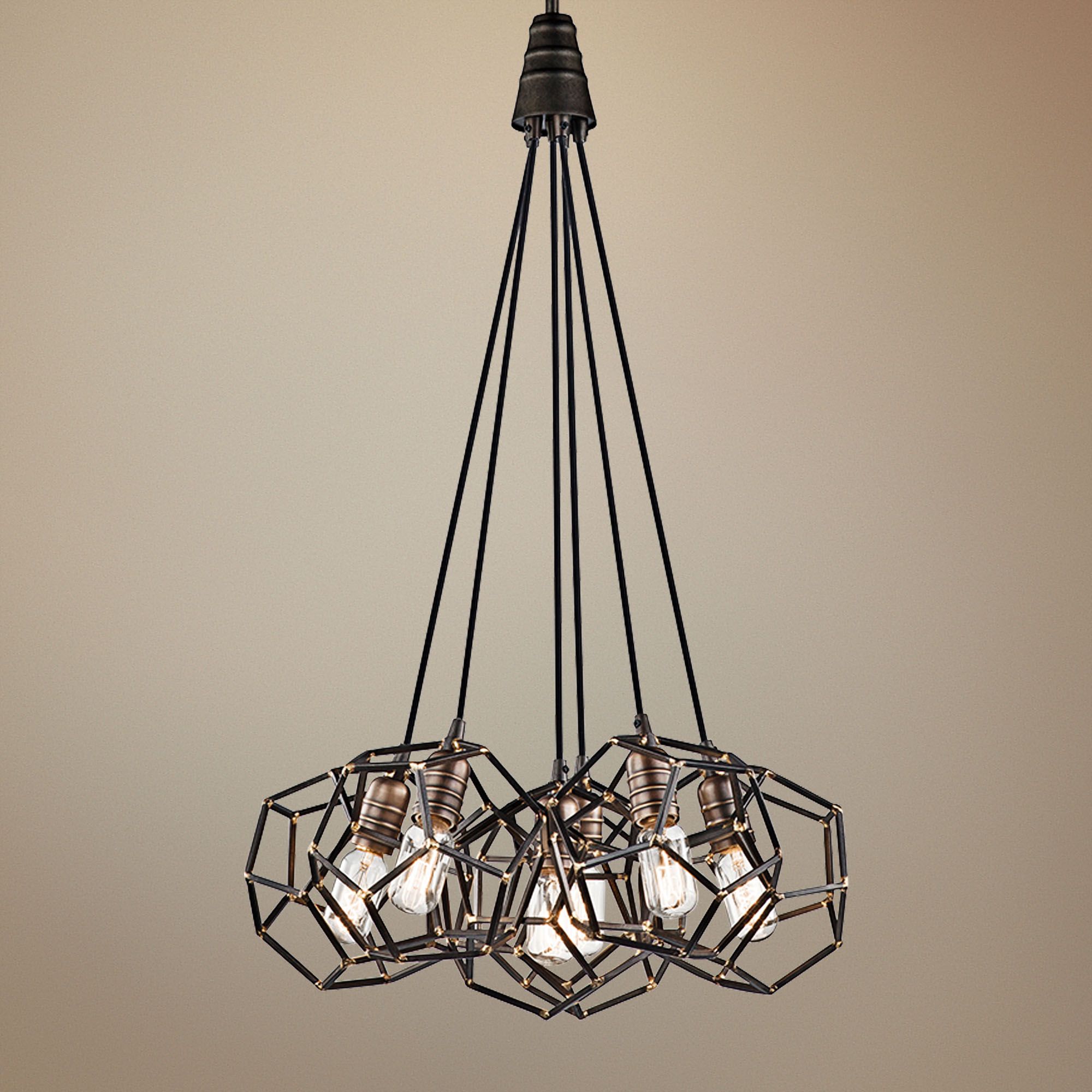 Kichler Rocklyn 22 3/4" Wide Steel 6-Light Foyer Pendant