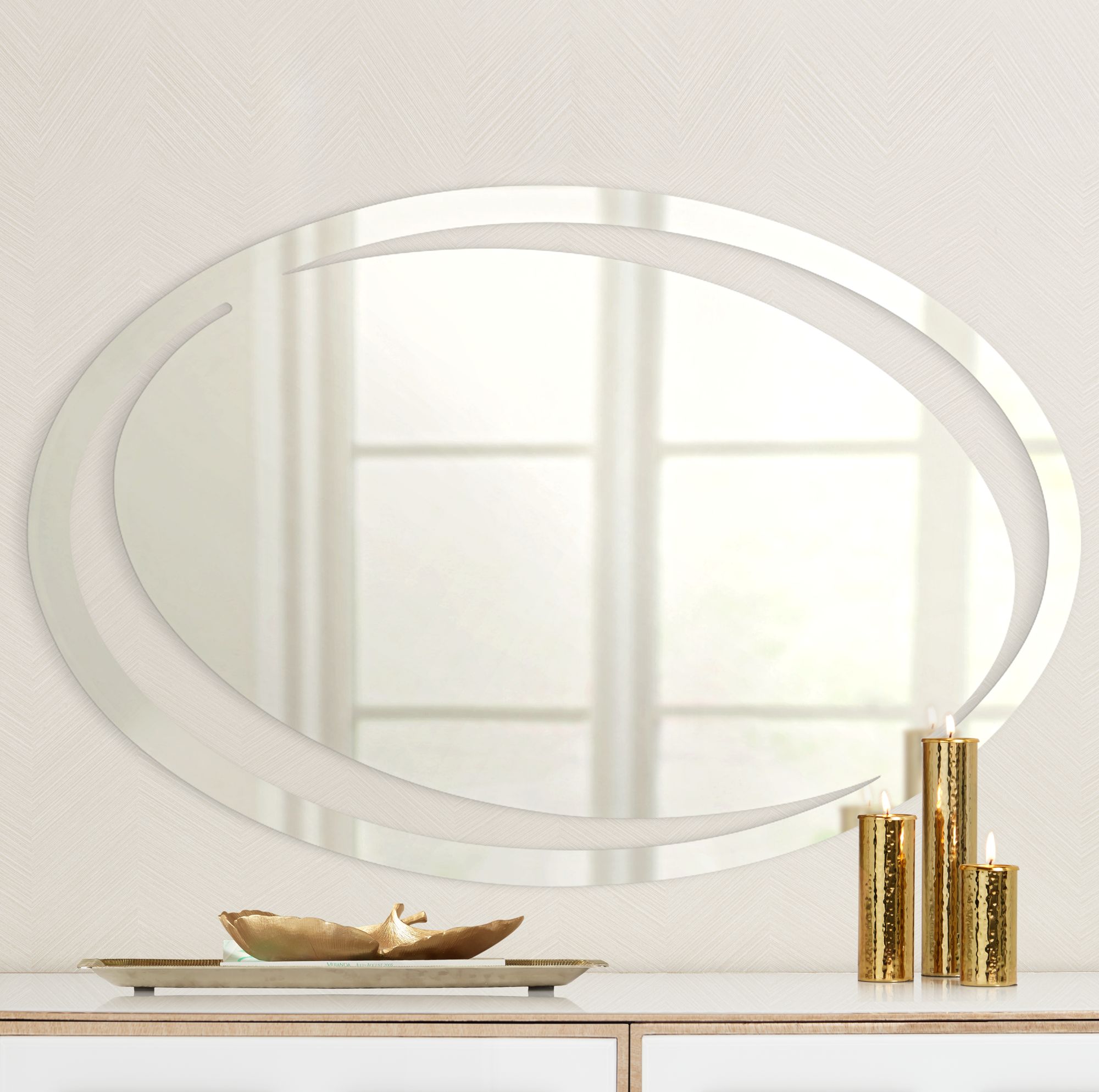 Aptations Sol 35 1/2" x 23 Oval LED Vanity Mirror