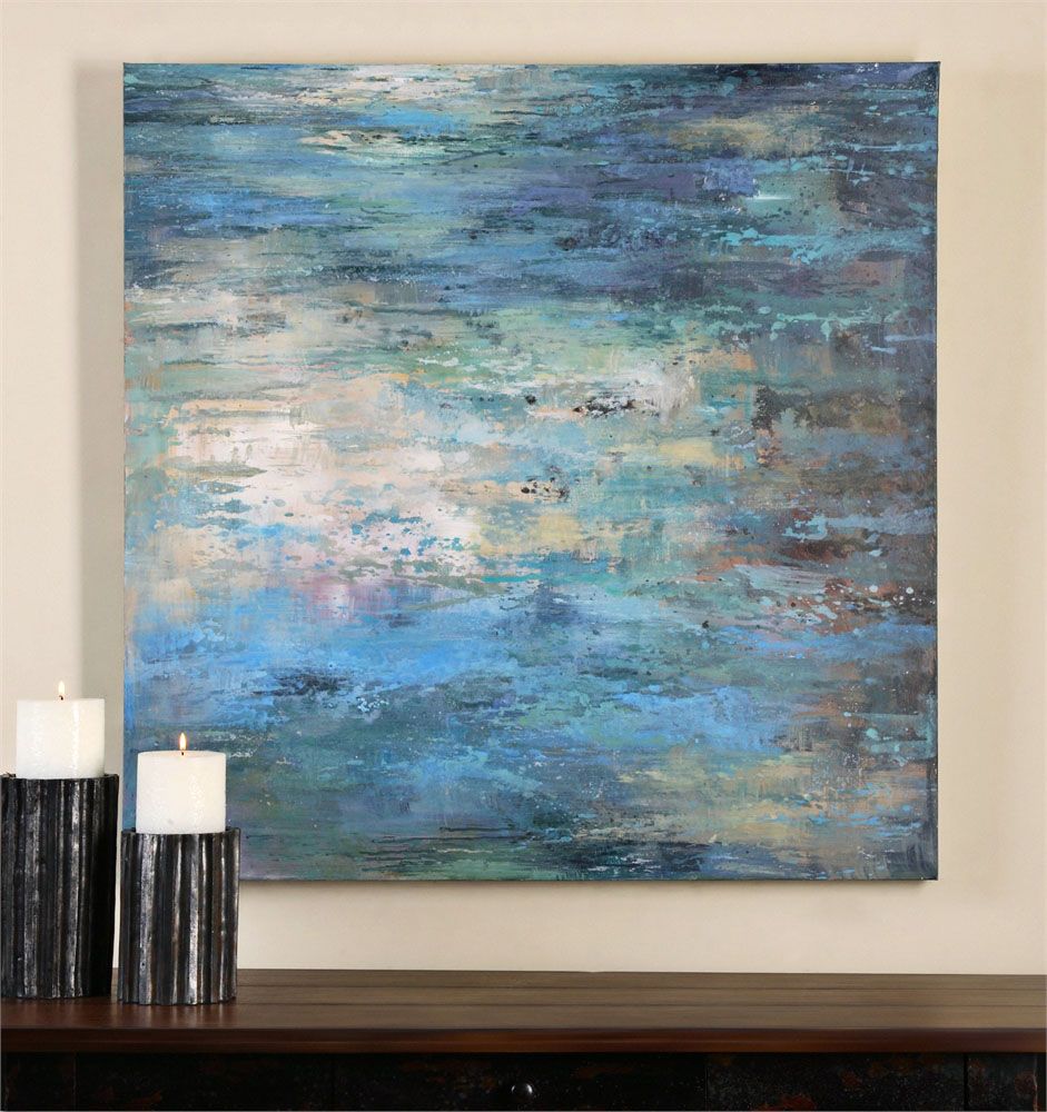 Uttermost Splish Splash 40" Square Canvas Wall Art 1Y140 Lamps Plus