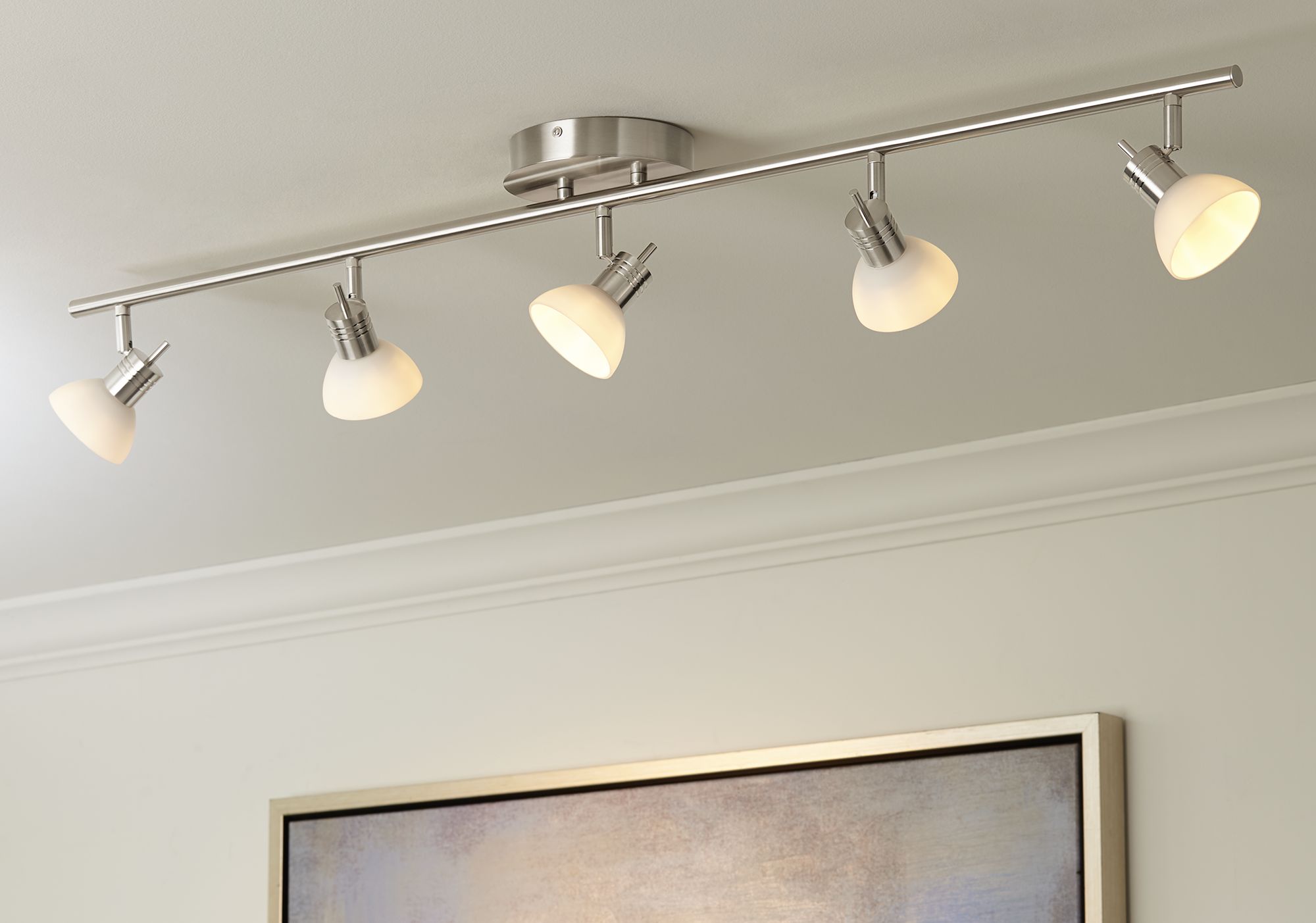 Pro Track® 5-Light Frosted Glass LED Track Light Kit