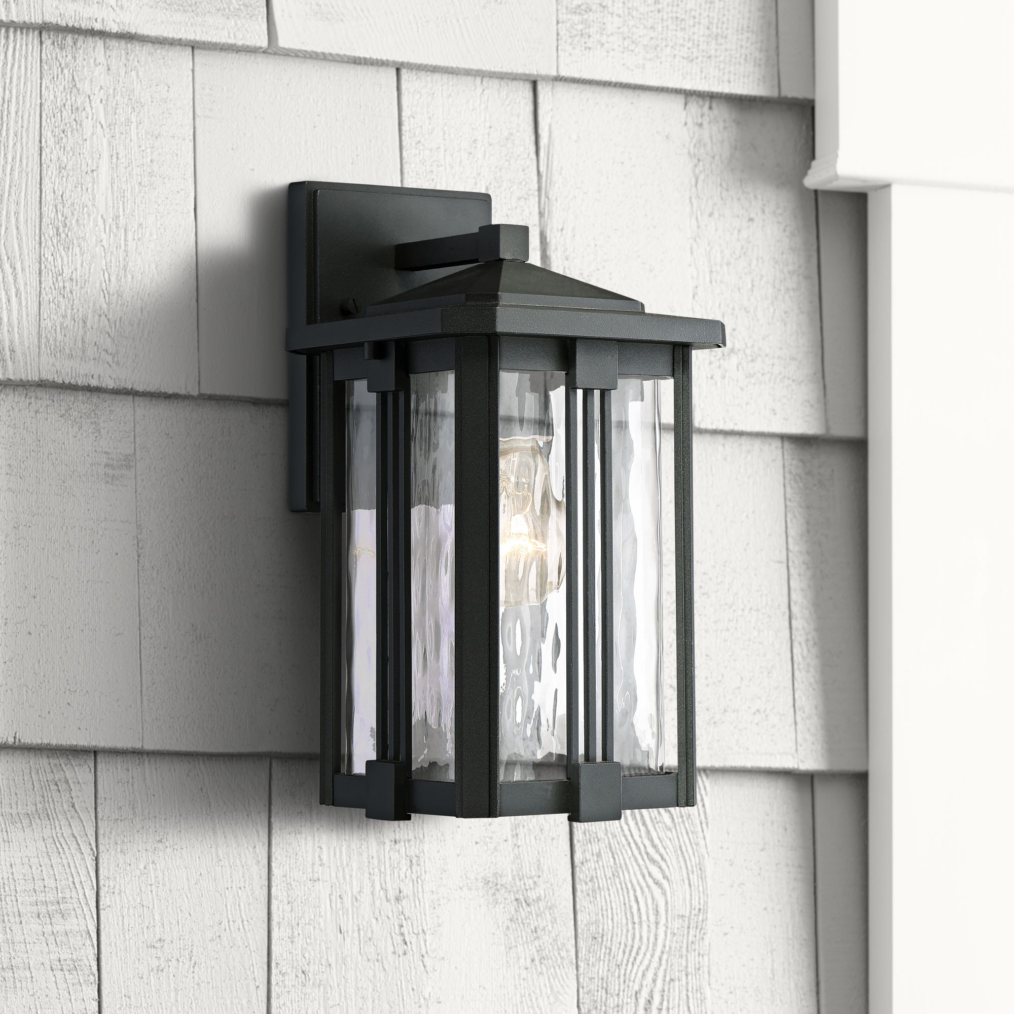 Quoizel Everglade 12 1/4"H Earth Black Outdoor Wall Light