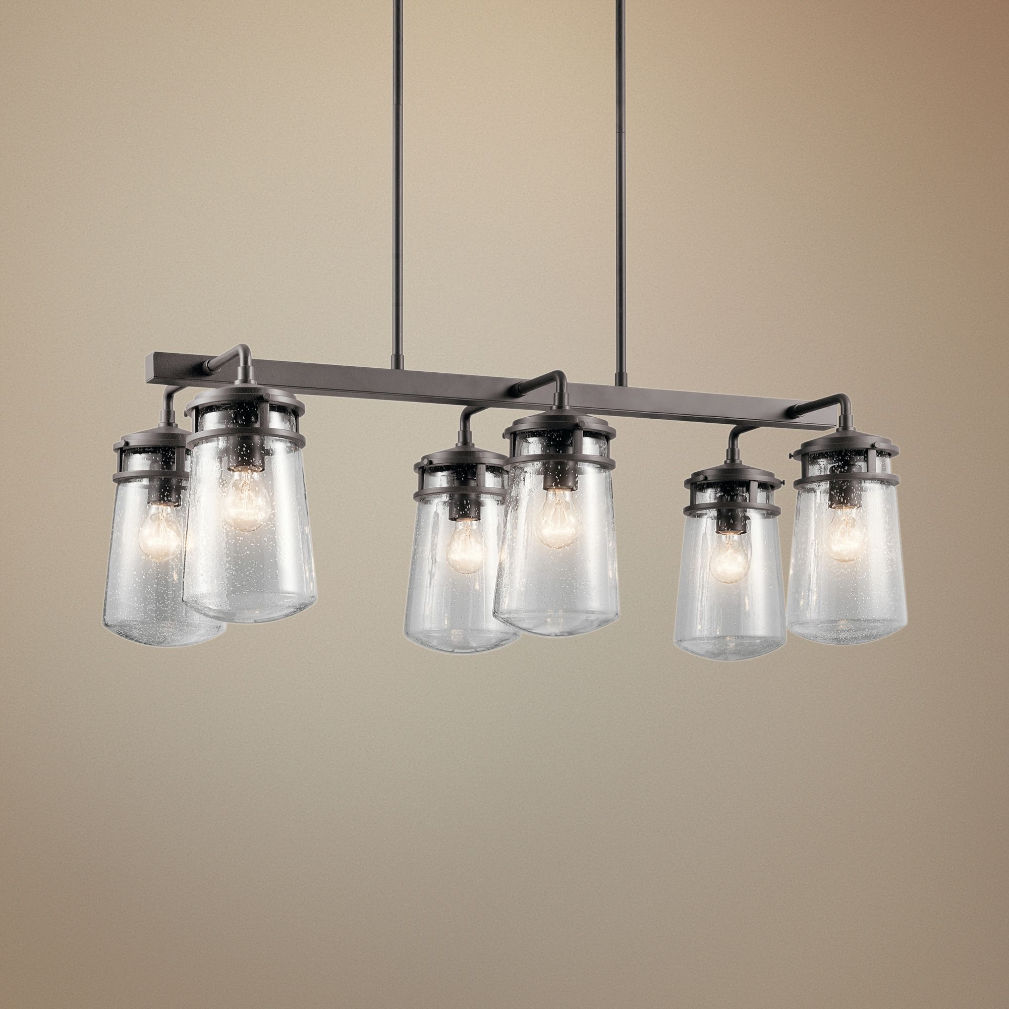 Lyndon 36 3/4" Wide Bronze Kitchen Island Light Chandelier