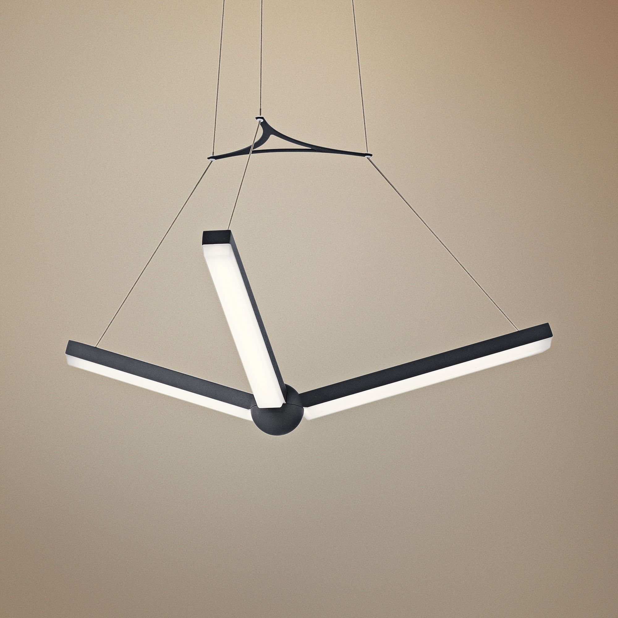 Elan Enterprise 27 1/4" Wide Charcoal 3-LED Pendant