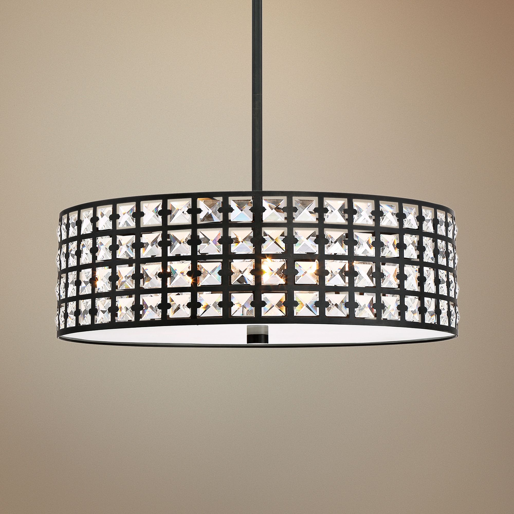 Quoizel Luxury 21 3/4" Wide Bronze Laser-Cut Drum Pendant