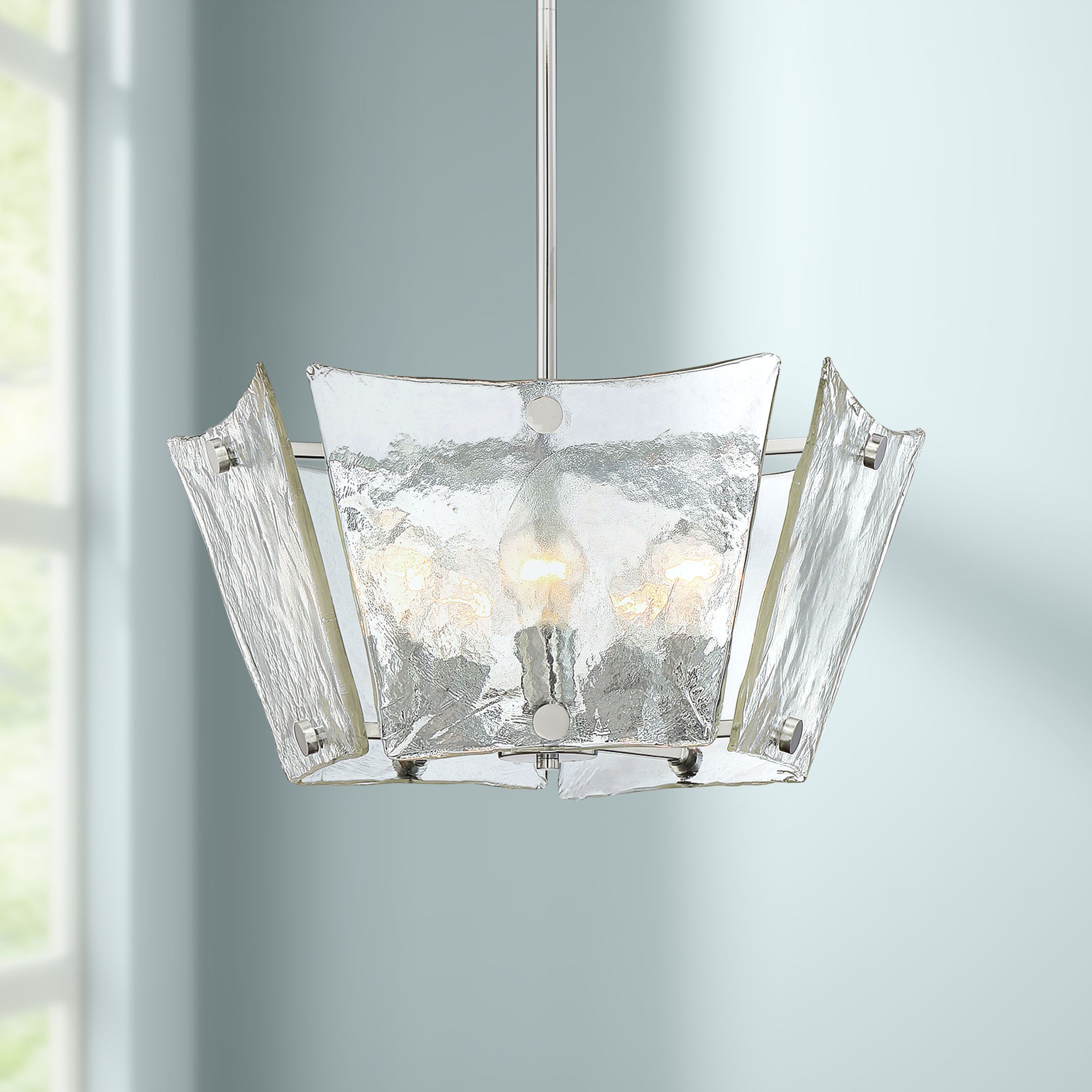 Quoizel Glaze 23 1/2" Wide Polished Chrome Pendant Light