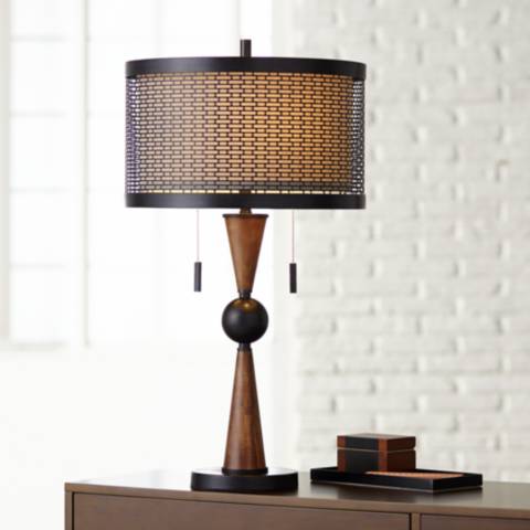 Hunter Contemporary Table Lamp by Franklin Iron Works - #20R05 | Lamps Plus