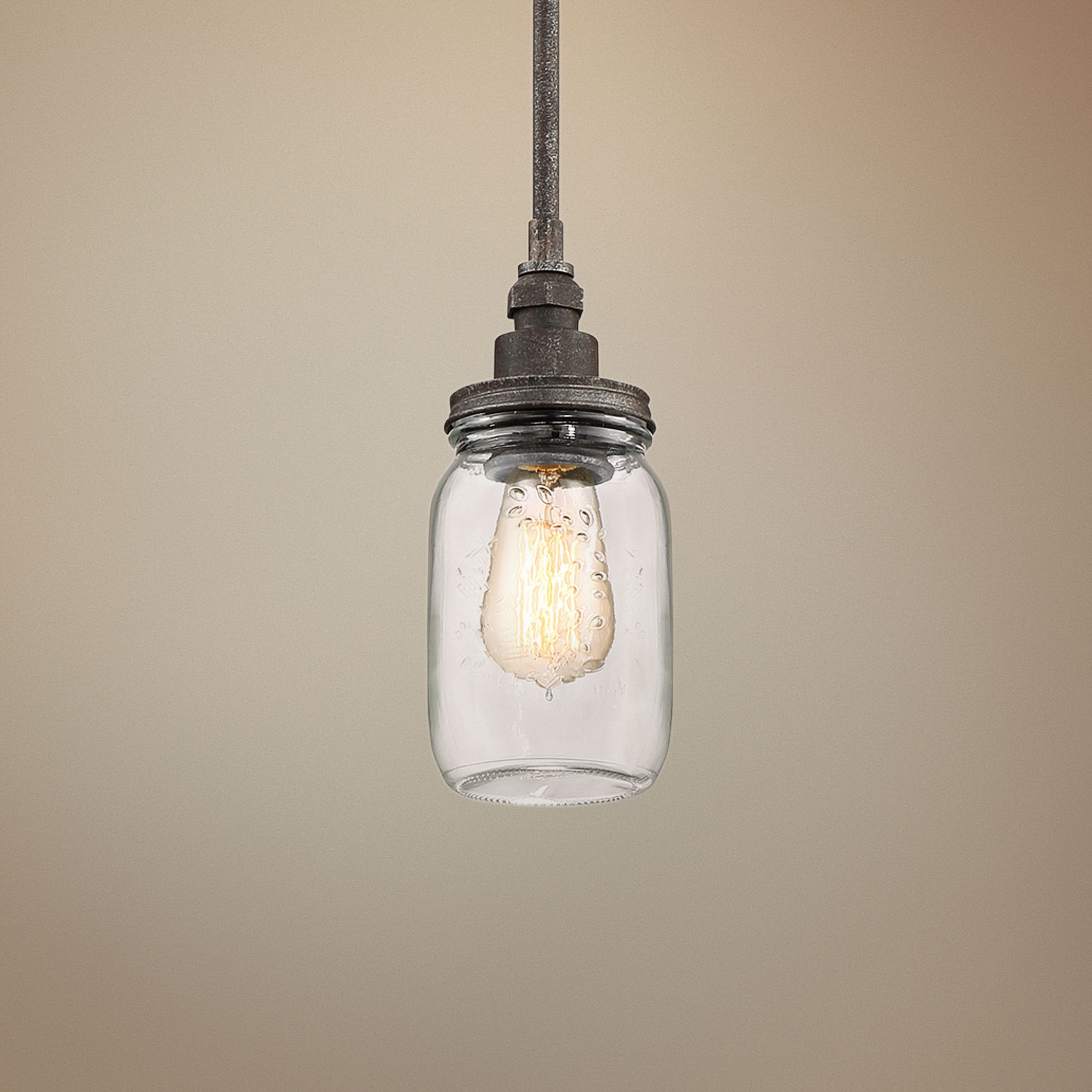 Quoizel Squire 4 1/4" Wide Rustic Black Mini Pendant